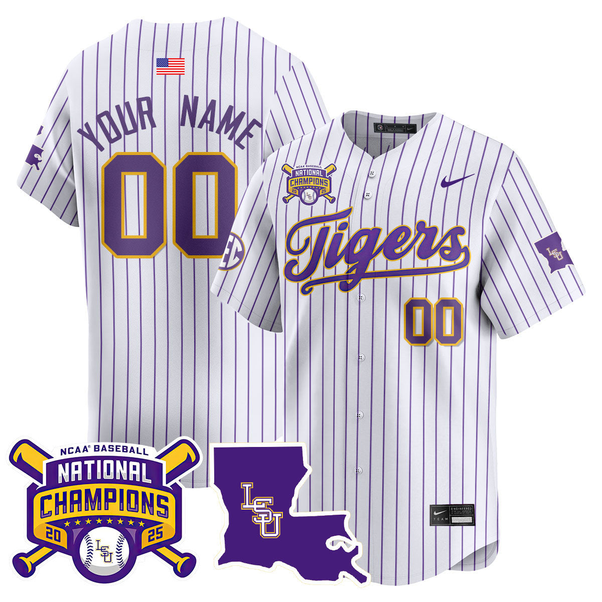 Women's LSU Tigers 2025 World Series Champions Limited Jersey - All Stitched