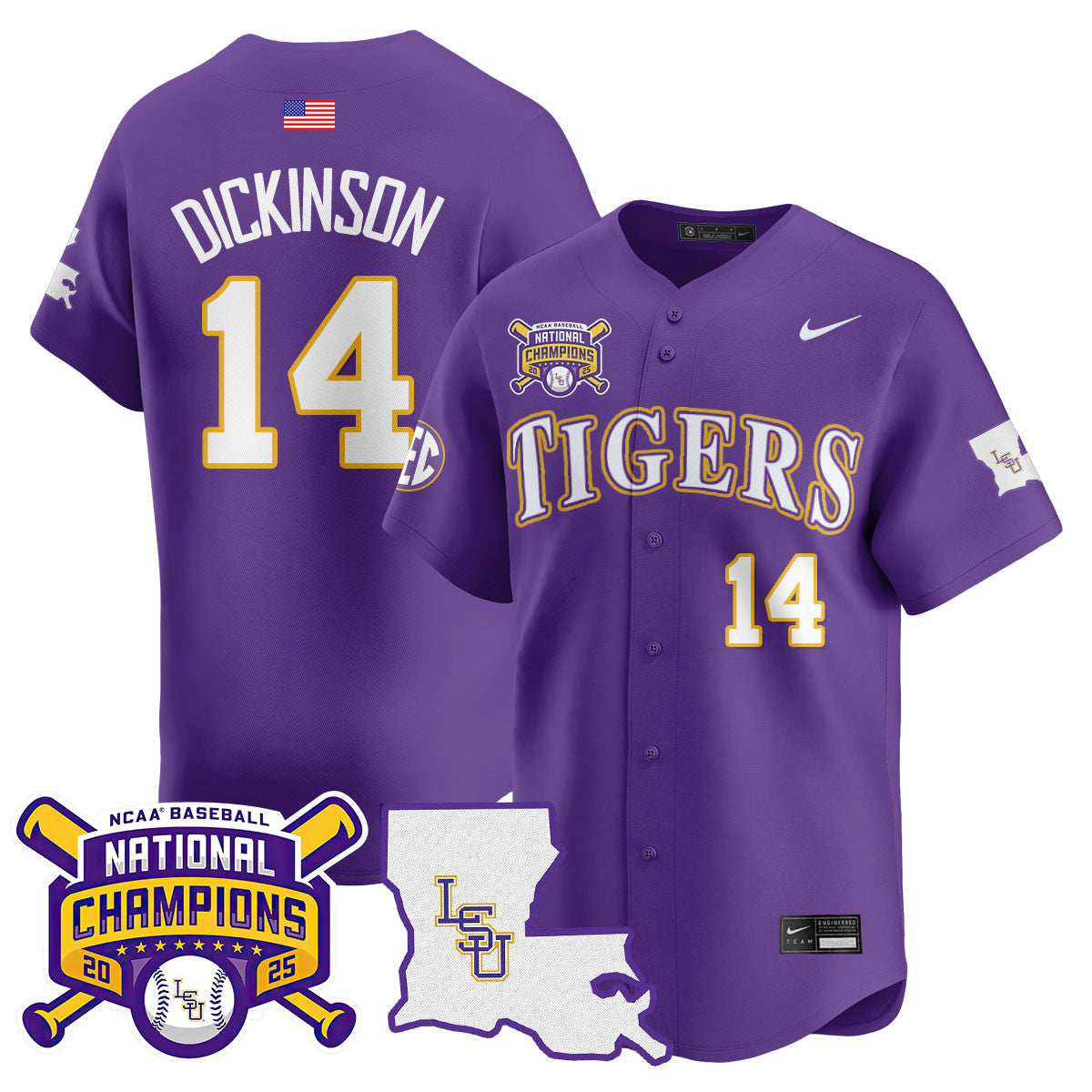 Women's LSU Tigers 2025 World Series Champions Limited Jersey - All Stitched
