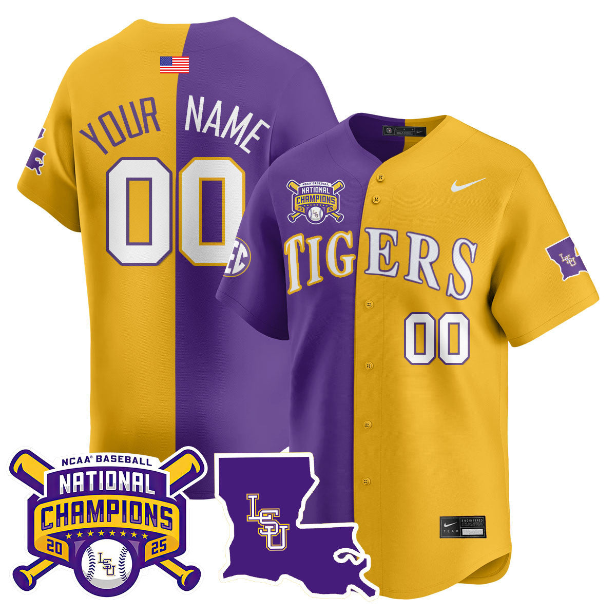 Women's LSU Tigers 2025 World Series Champions Limited Jersey - All Stitched