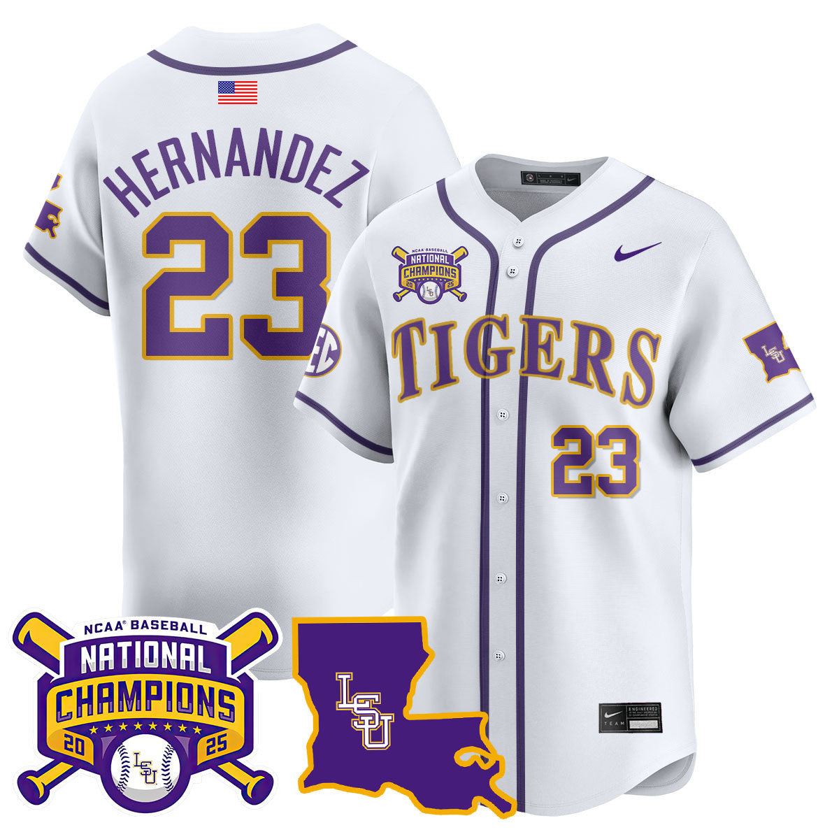 Women's LSU Tigers 2025 World Series Champions Limited Jersey - All Stitched
