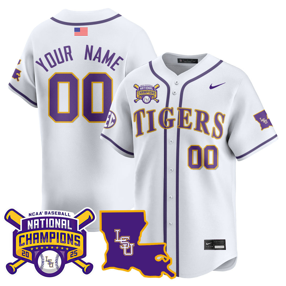 Women's LSU Tigers 2025 World Series Champions Limited Jersey - All Stitched