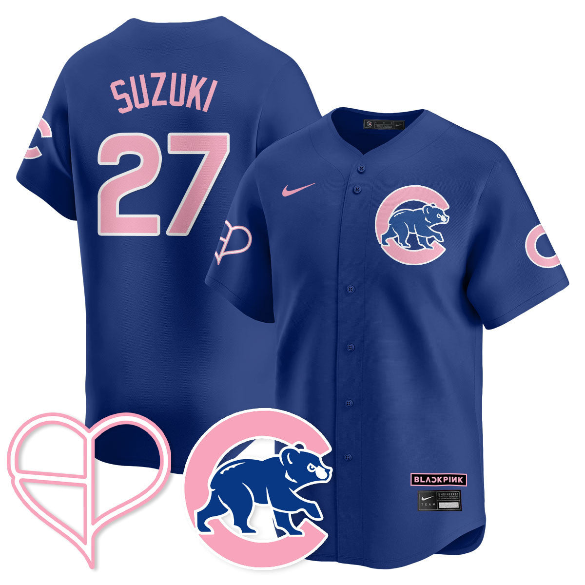 Women's Chicago Cubs BL??KPI?K 2025 Limited Jersey - All Stitched