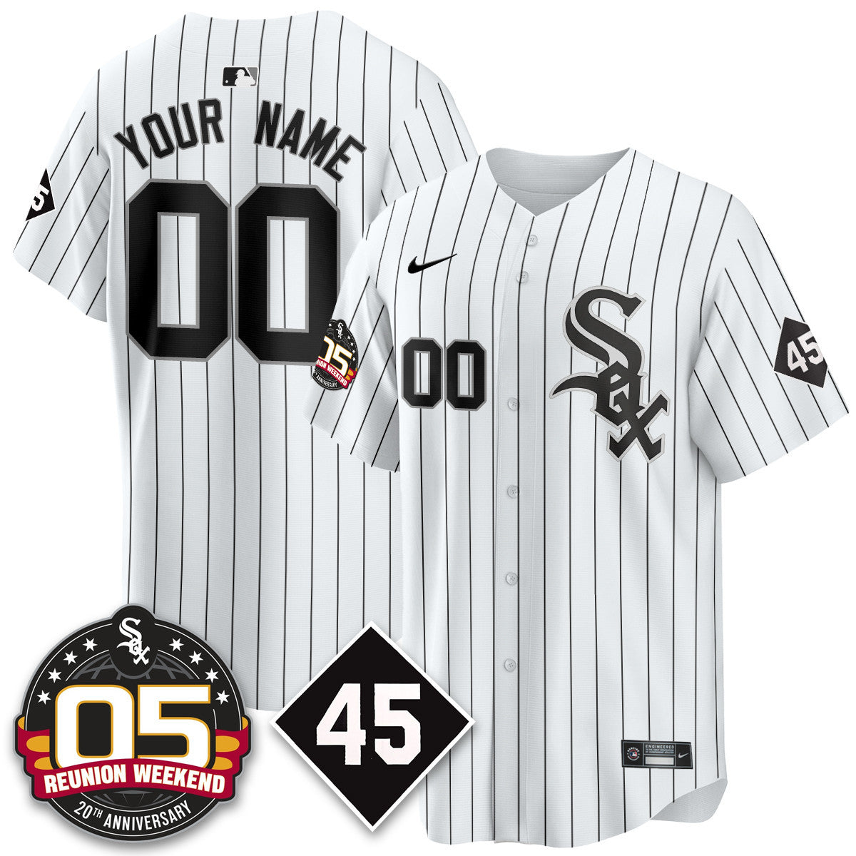 Chicago White Sox Bobby Jenks 2025 Custom Jersey - Reunion Weekend - All Stitched