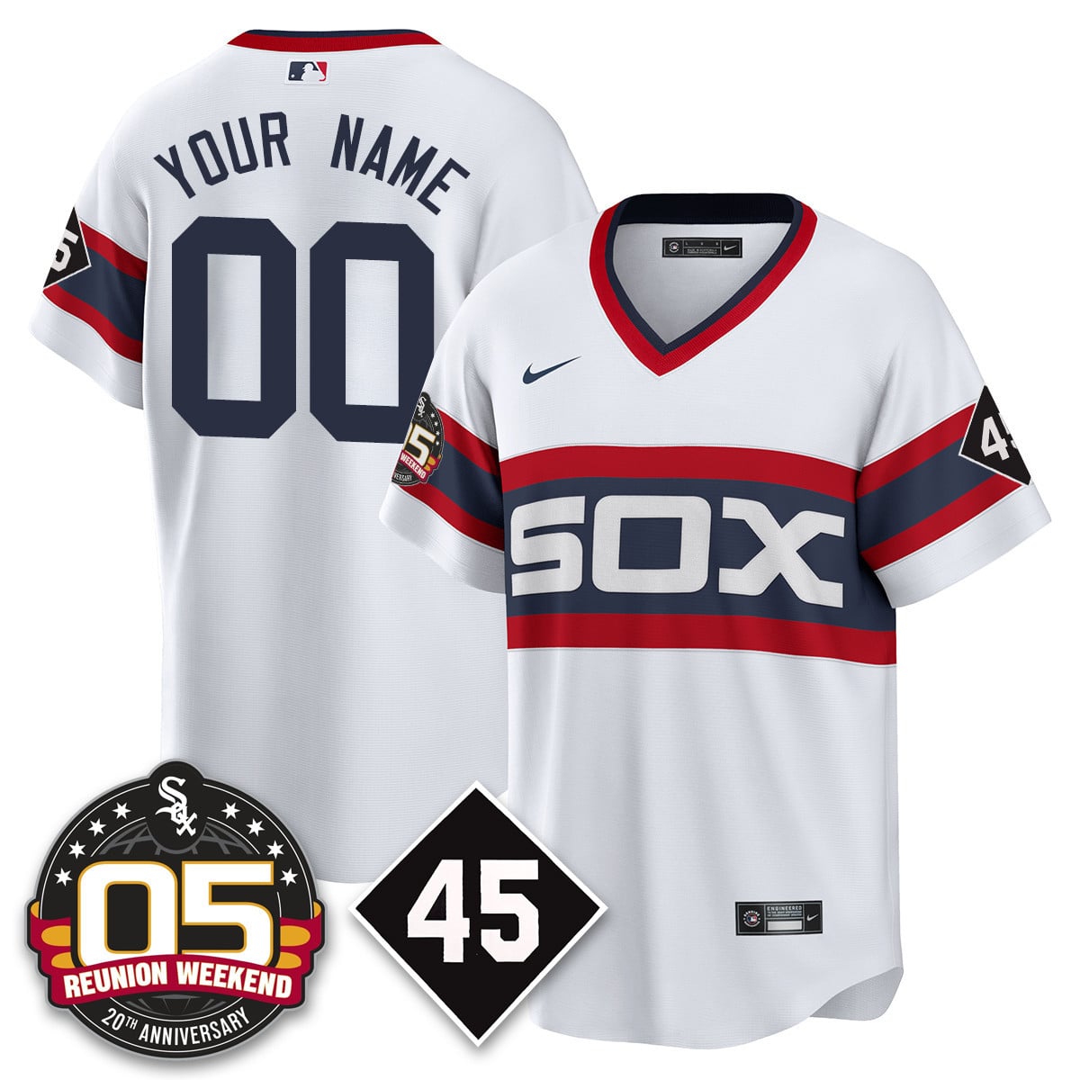 Chicago White Sox Bobby Jenks 2025 Custom Jersey - Reunion Weekend - All Stitched