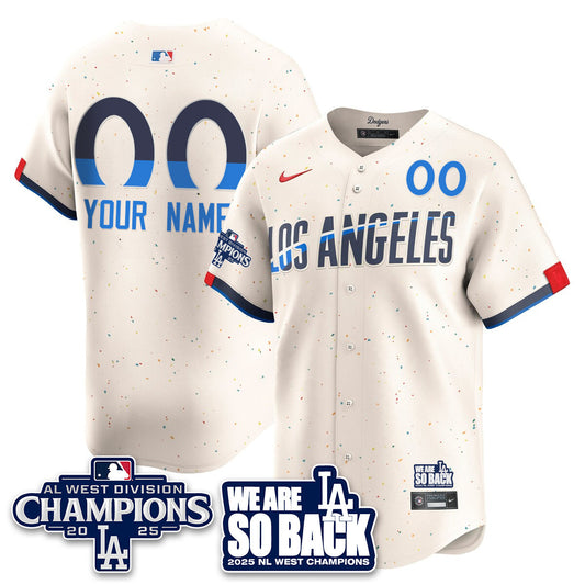 Custom Los Angeles Dodgers 2025 NL West Division Champions Jersey - All Stitched