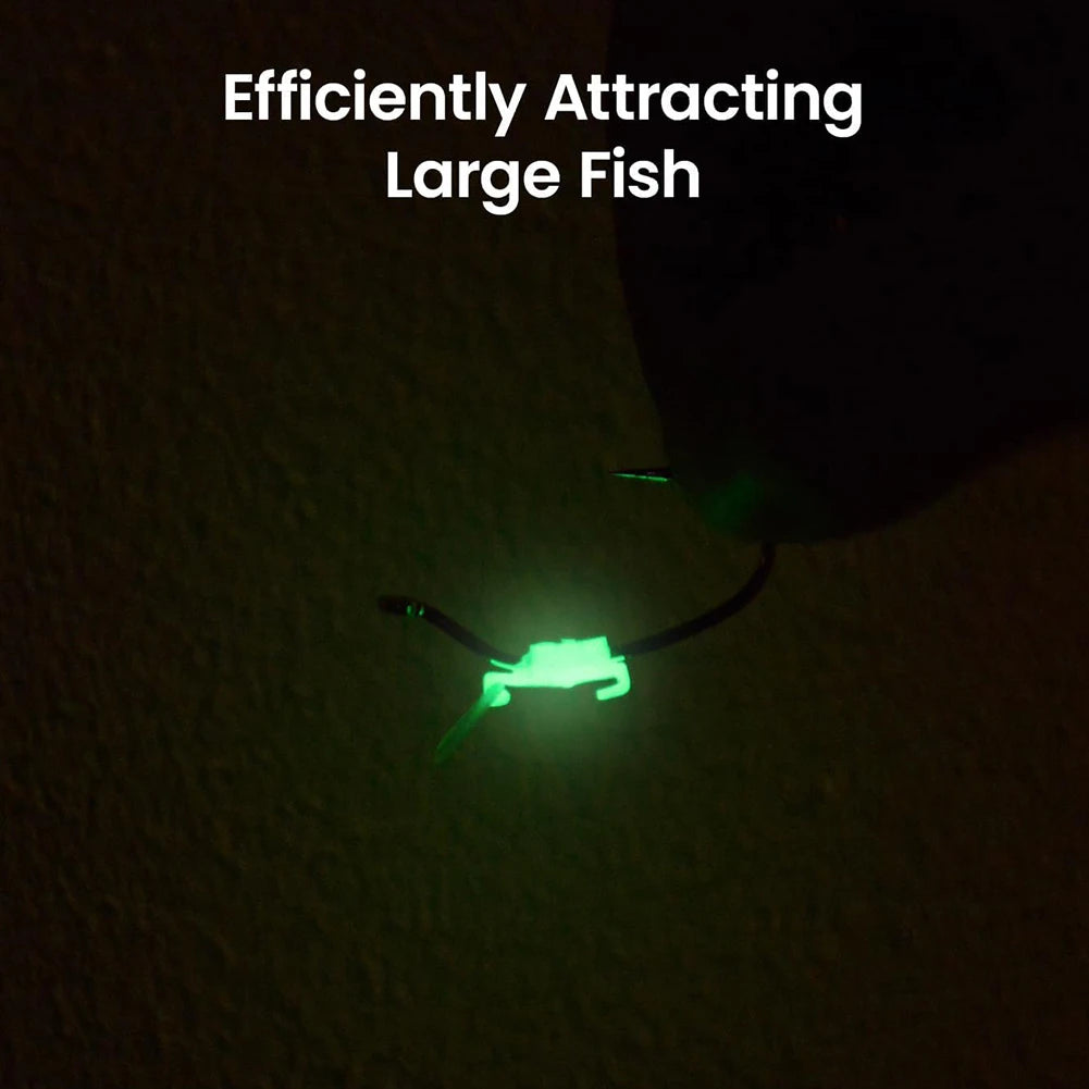10pcs Luminous Live Shrimp Hooks – Metal Barbed Carbon Steel Fishing Hooks for Bait Fixing and Accessories