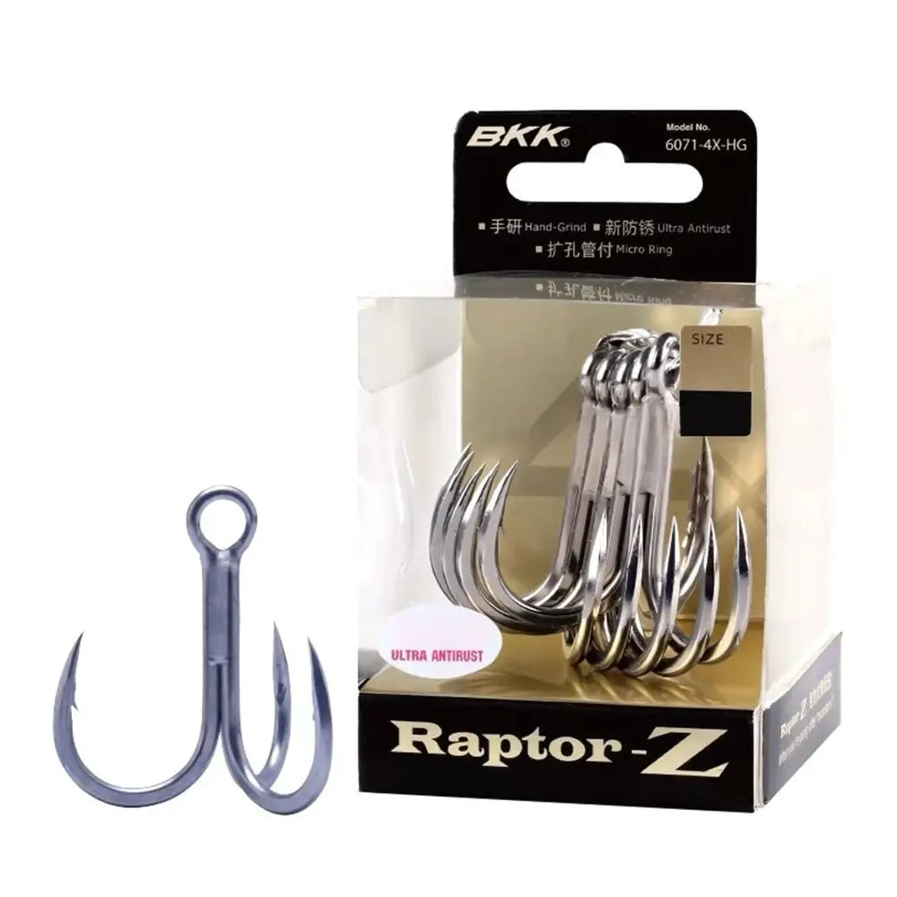5/6/7/8pcs Treble Fishing Hooks – 4X Strong Anti-Rust Super Sharp High Carbon Steel Matte Tin Fishhooks for Tackle Gear