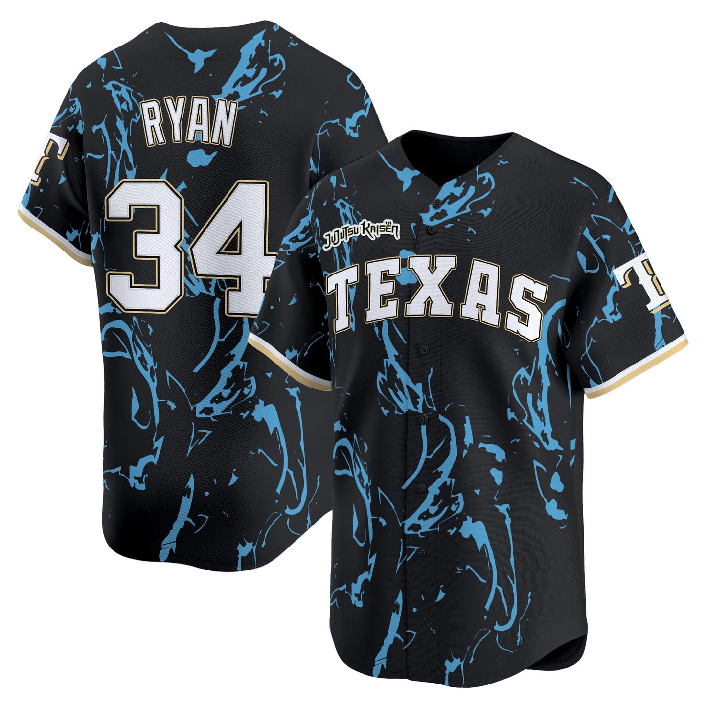 Texas Rangers x Jujutsu Kaisen Vapor Premier Limited Jersey - All Stitched