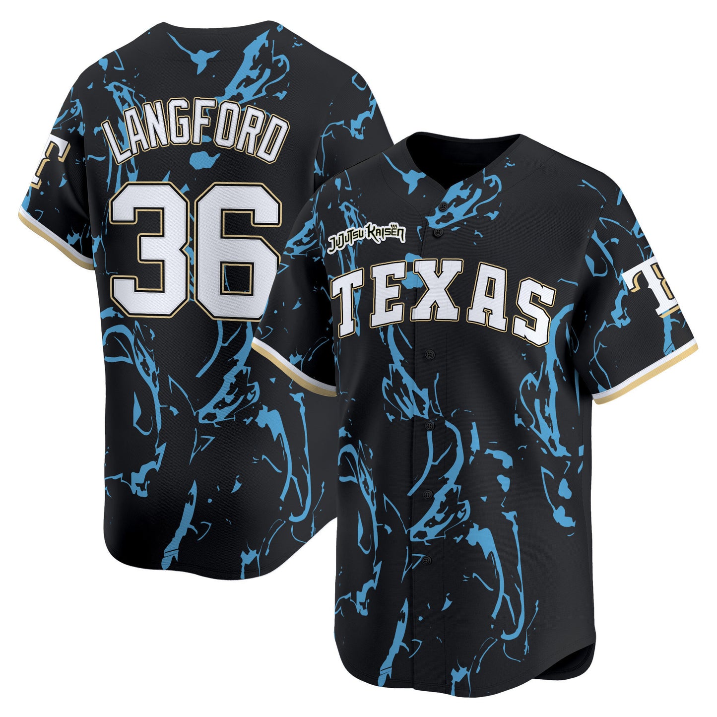 Texas Rangers x Jujutsu Kaisen Vapor Premier Limited Jersey - All Stitched