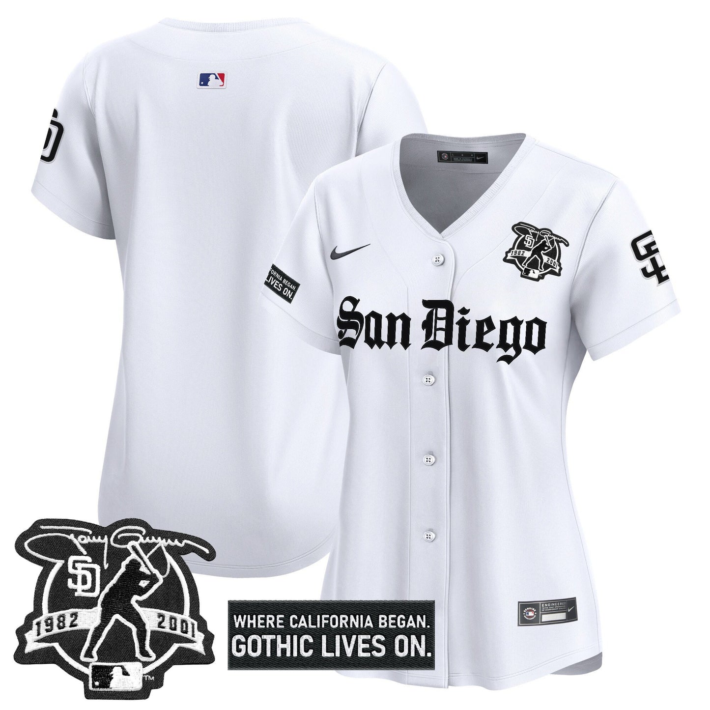 Women's San Diego Padres 'Gothic Edition' Vapor Premier Limited Jersey - All Stitched