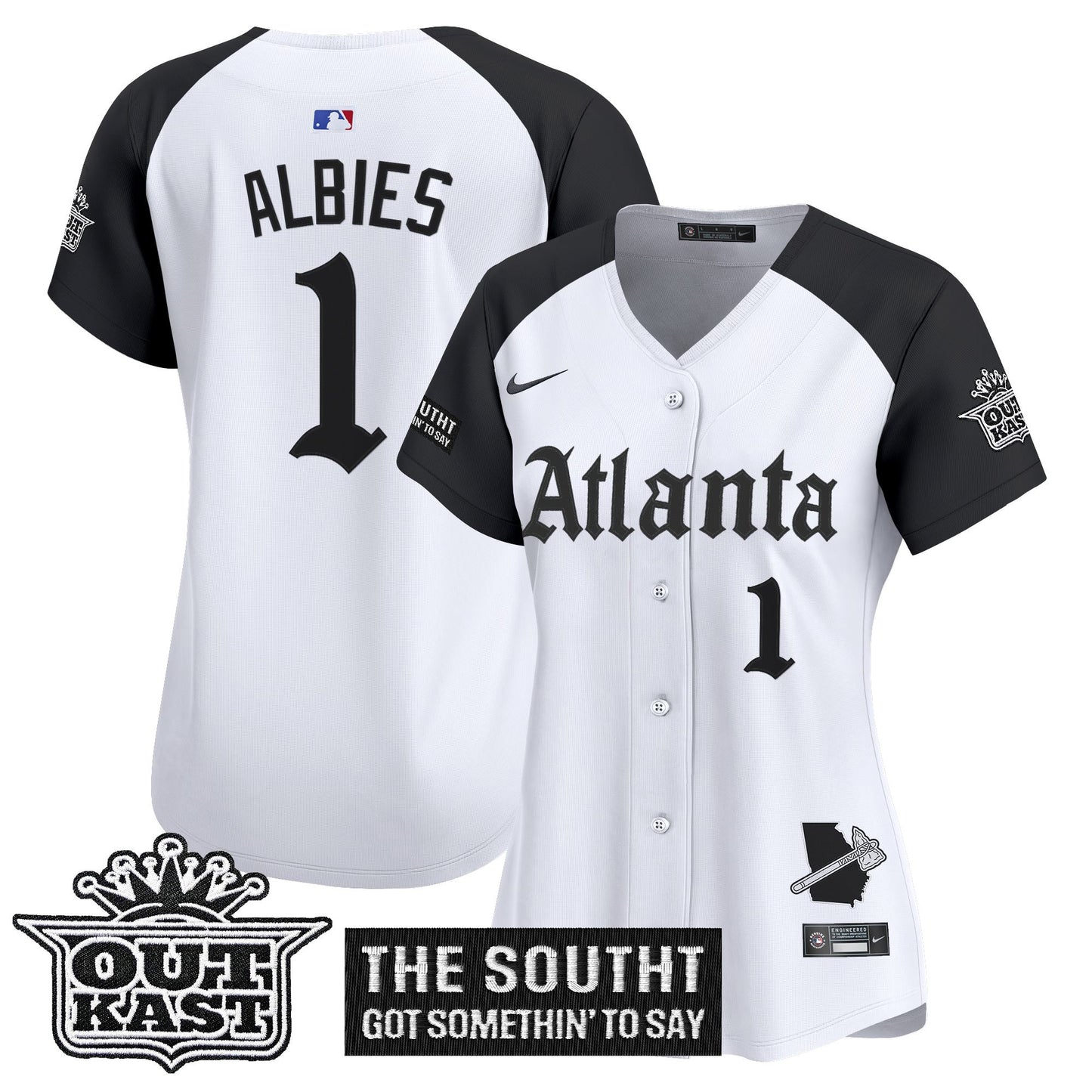 Women's Atlanta Braves 'Gothic South x Outkast Edition' Vapor Premier Limited Jersey - All Stitched
