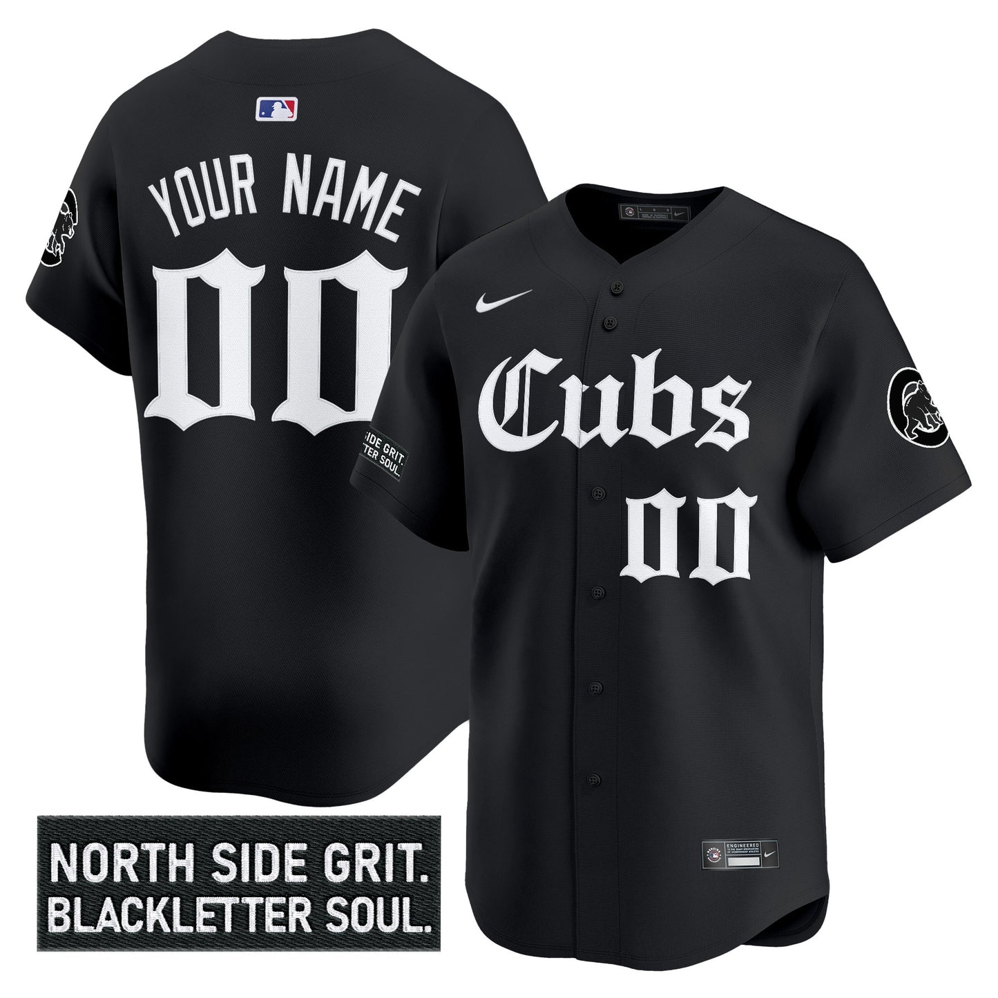 Chicago Cubs 'Gothic North Side Edition' Vapor Premier Limited Custom Jersey - All Stitched