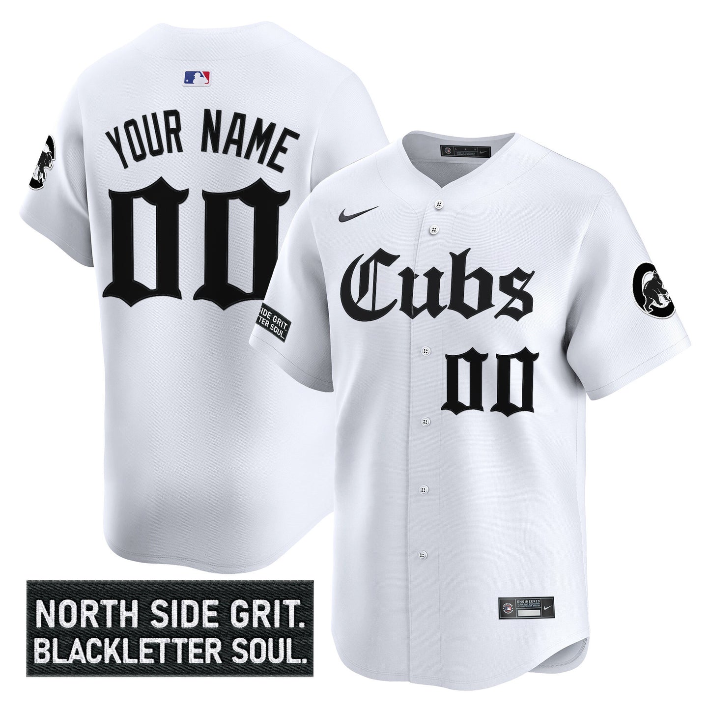 Chicago Cubs 'Gothic North Side Edition' Vapor Premier Limited Custom Jersey - All Stitched