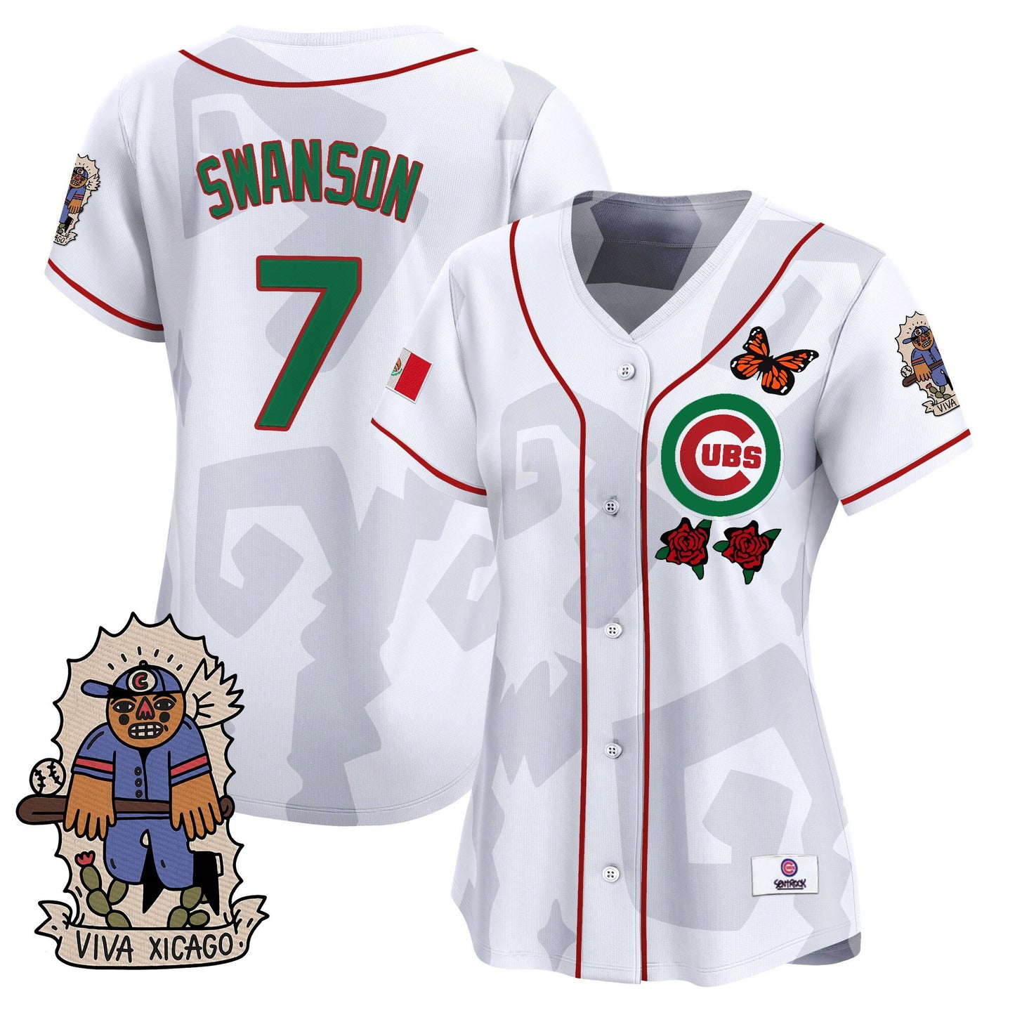 Women's 2025 Chicago Cubs Mexican Heritage Vapor Premier Limited Jersey - Stitched