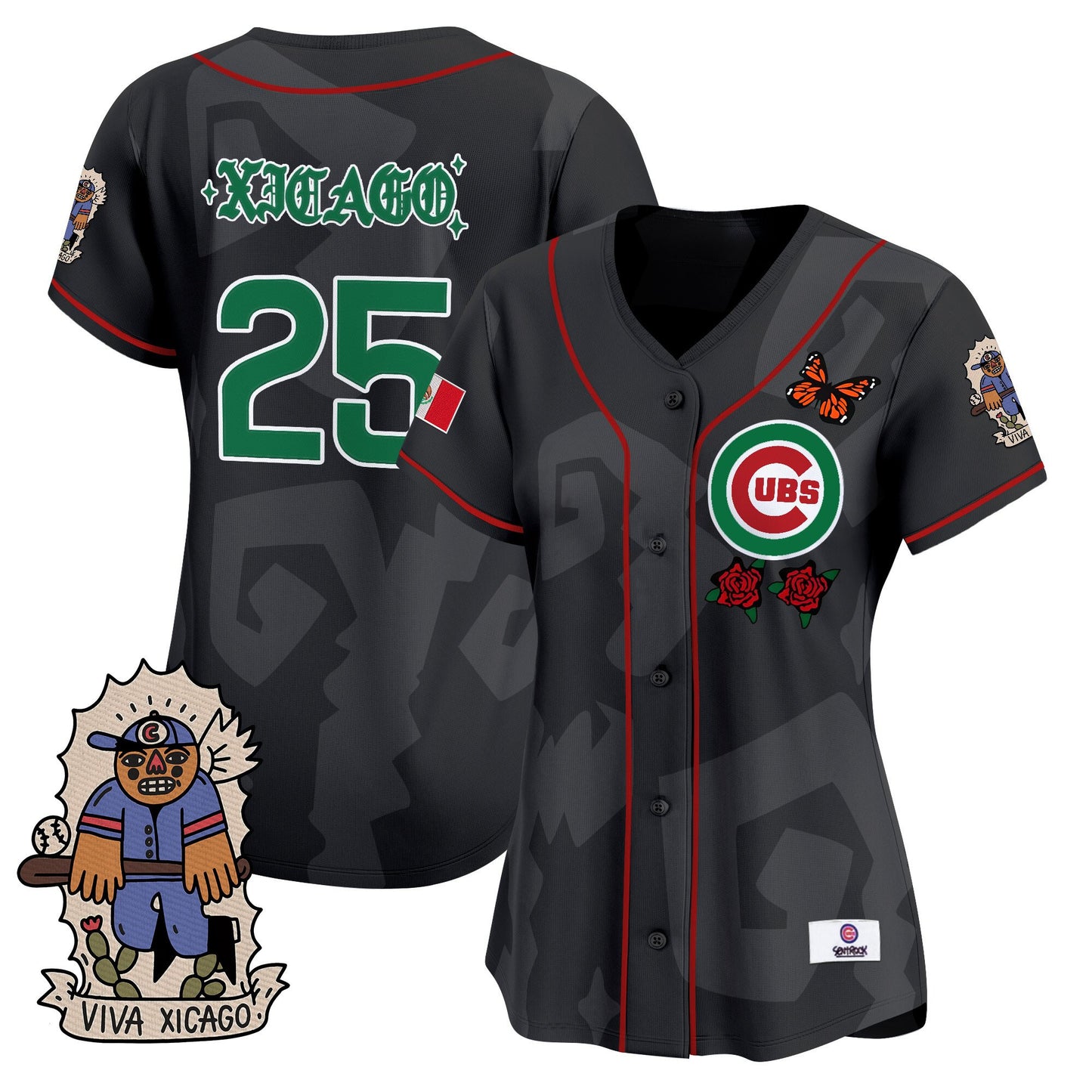 Women's 2025 Chicago Cubs Mexican Heritage Vapor Premier Limited Jersey - Stitched