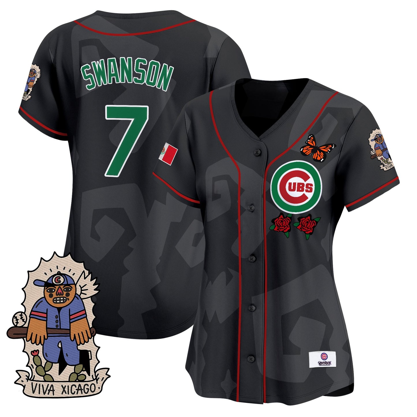 Women's 2025 Chicago Cubs Mexican Heritage Vapor Premier Limited Jersey - Stitched