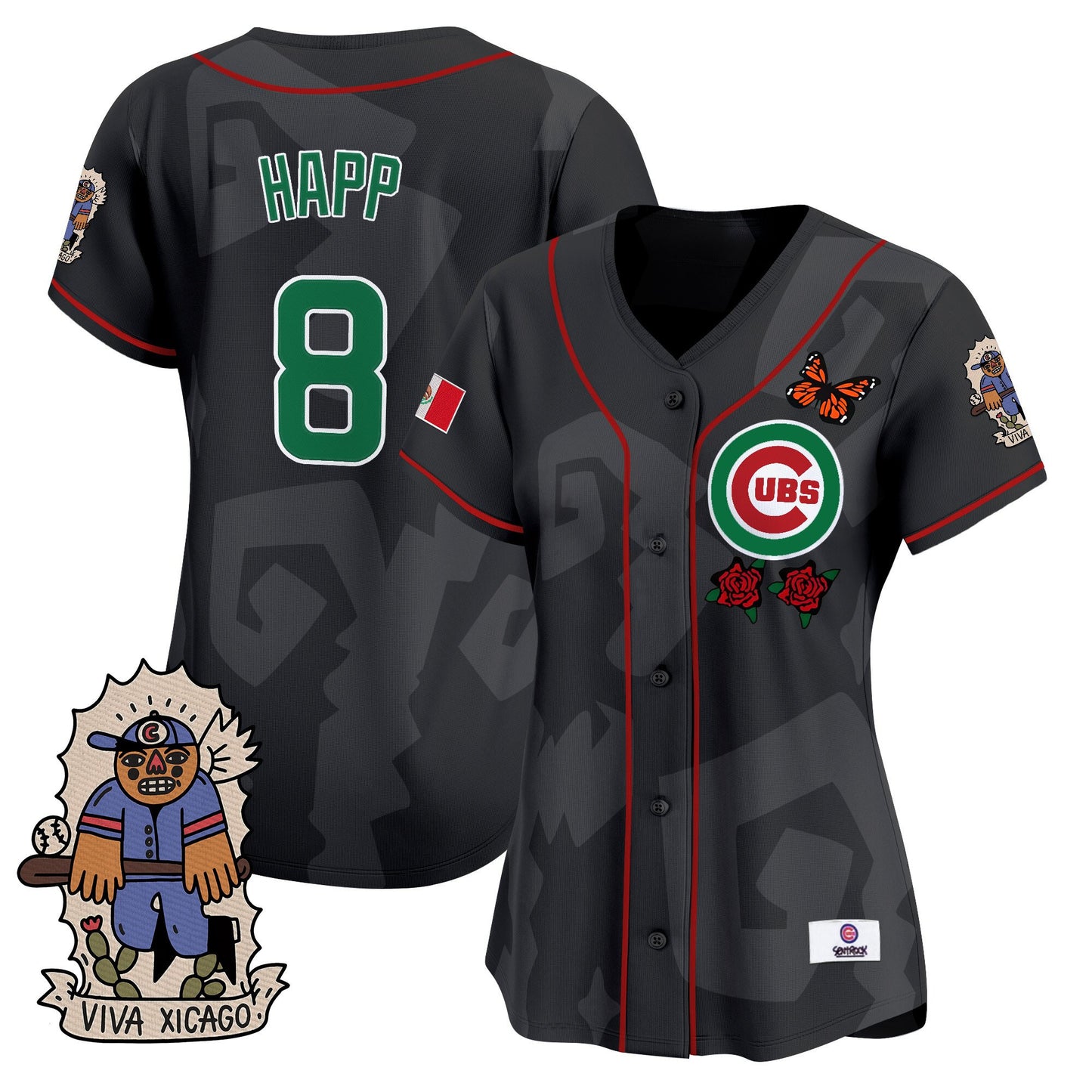 Women's 2025 Chicago Cubs Mexican Heritage Vapor Premier Limited Jersey - Stitched