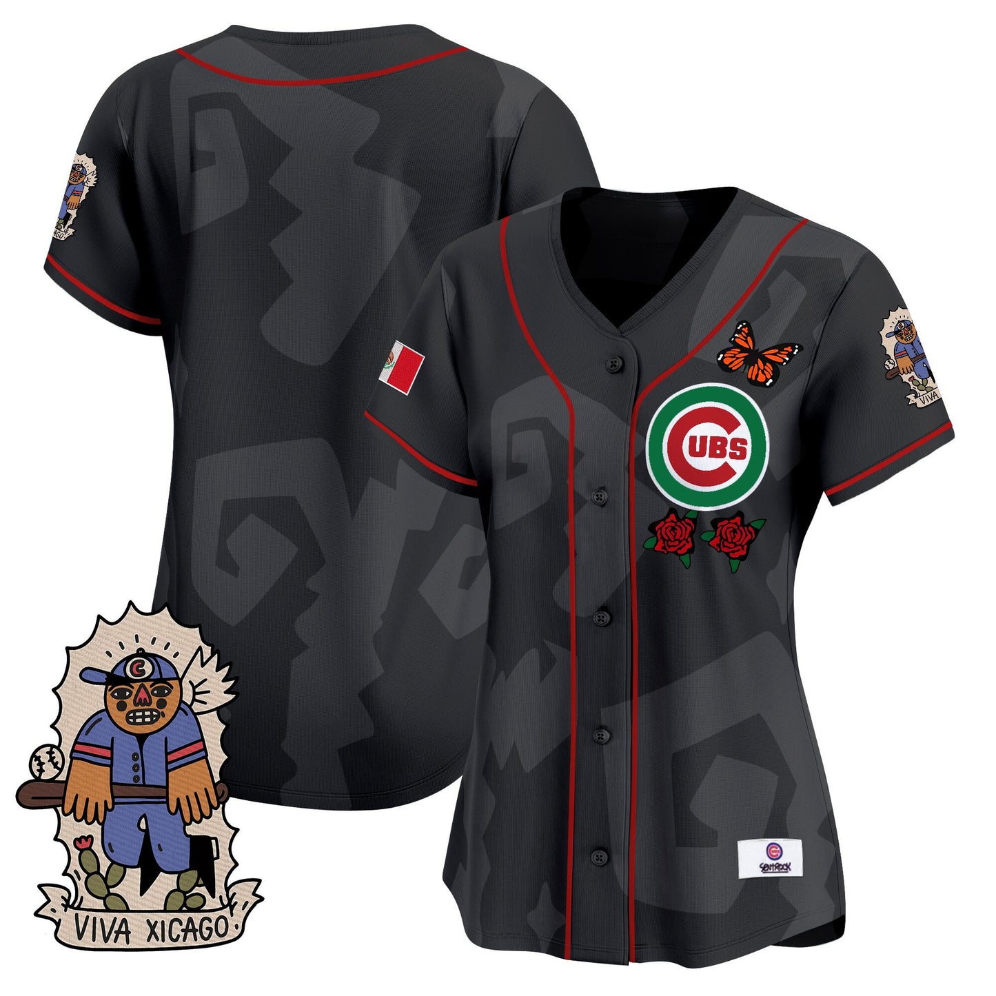 Women's 2025 Chicago Cubs Mexican Heritage Vapor Premier Limited Jersey - Stitched