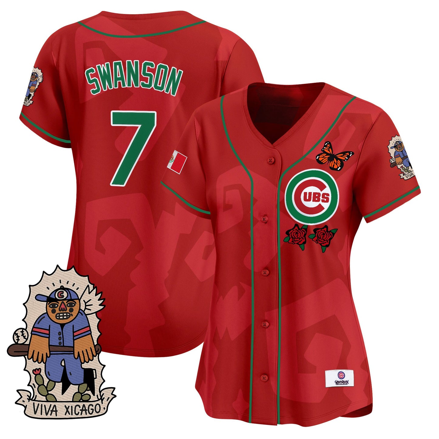 Women's 2025 Chicago Cubs Mexican Heritage Vapor Premier Limited Jersey - Stitched