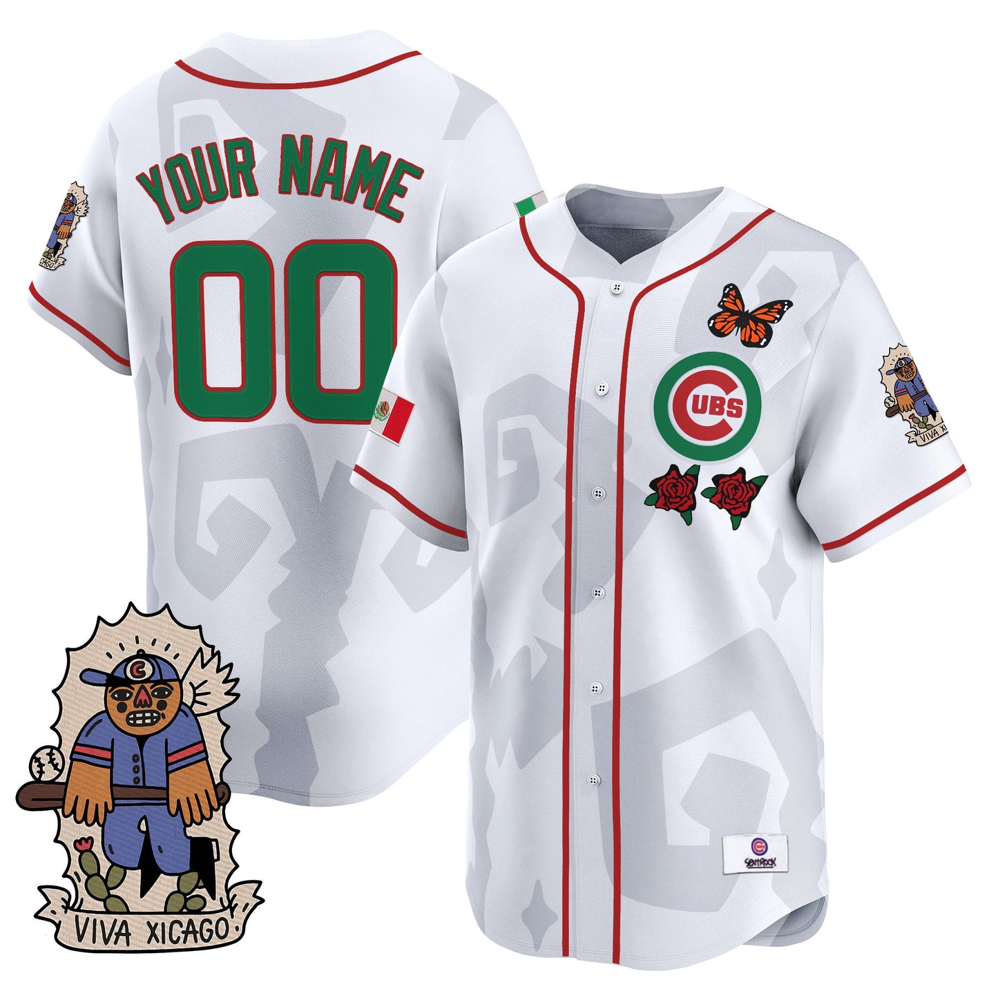 2025 Chicago Cubs Mexican Heritage Vapor Premier Limited Custom Jersey - Stitched