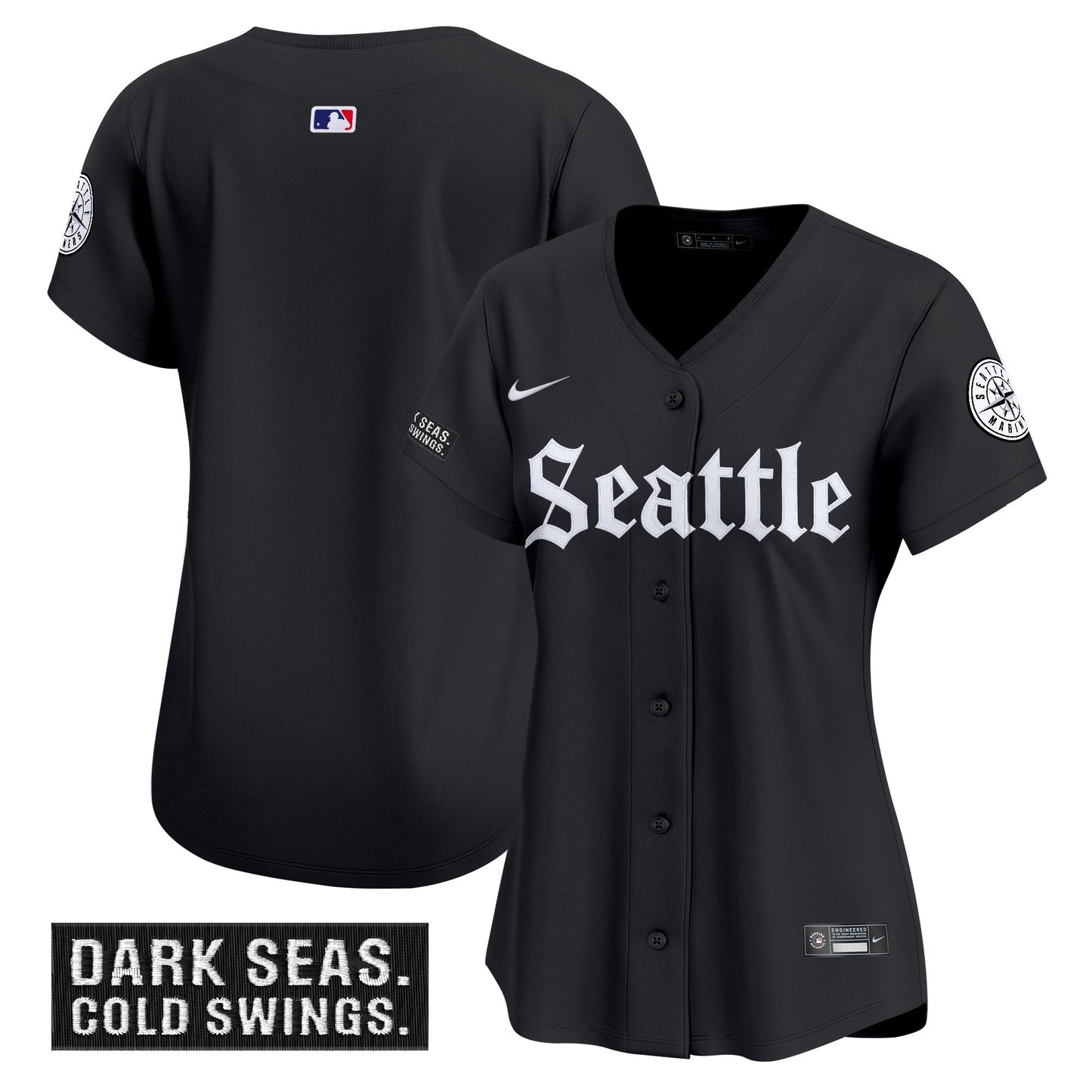 Women's Seattle Mariners 'Deep Sea Gothic Edition' Vapor Premier Limited Jersey - All Stitched