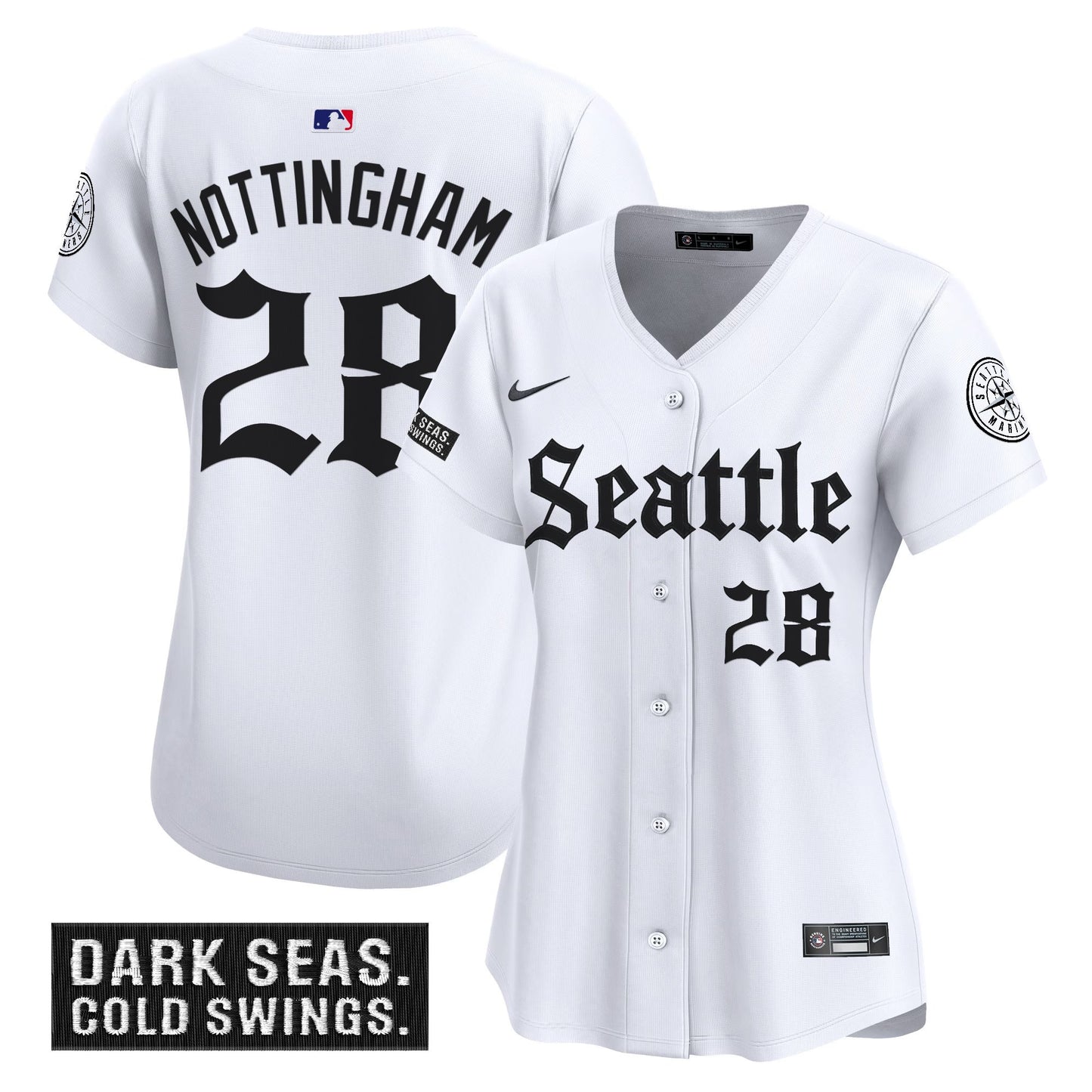 Women's Seattle Mariners 'Deep Sea Gothic Edition' Vapor Premier Limited Jersey - All Stitched