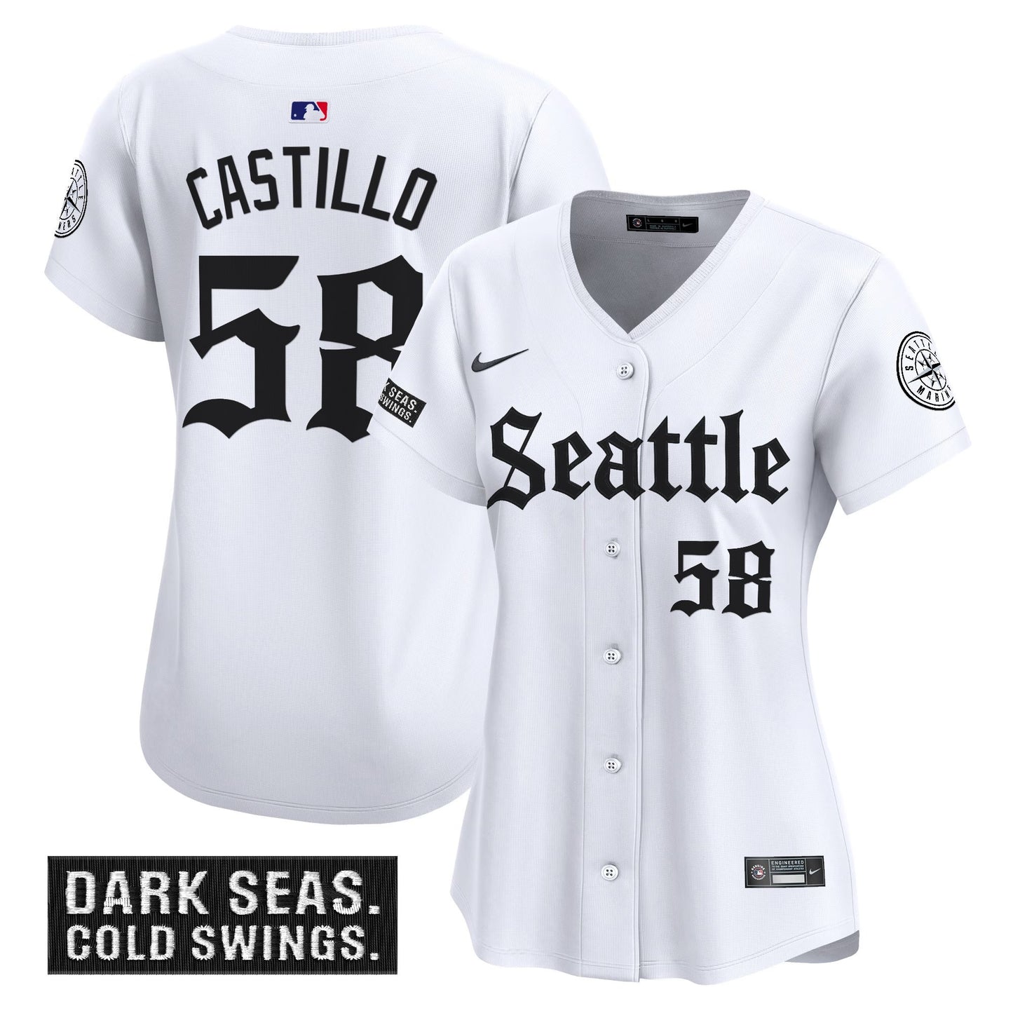 Women's Seattle Mariners 'Deep Sea Gothic Edition' Vapor Premier Limited Jersey - All Stitched