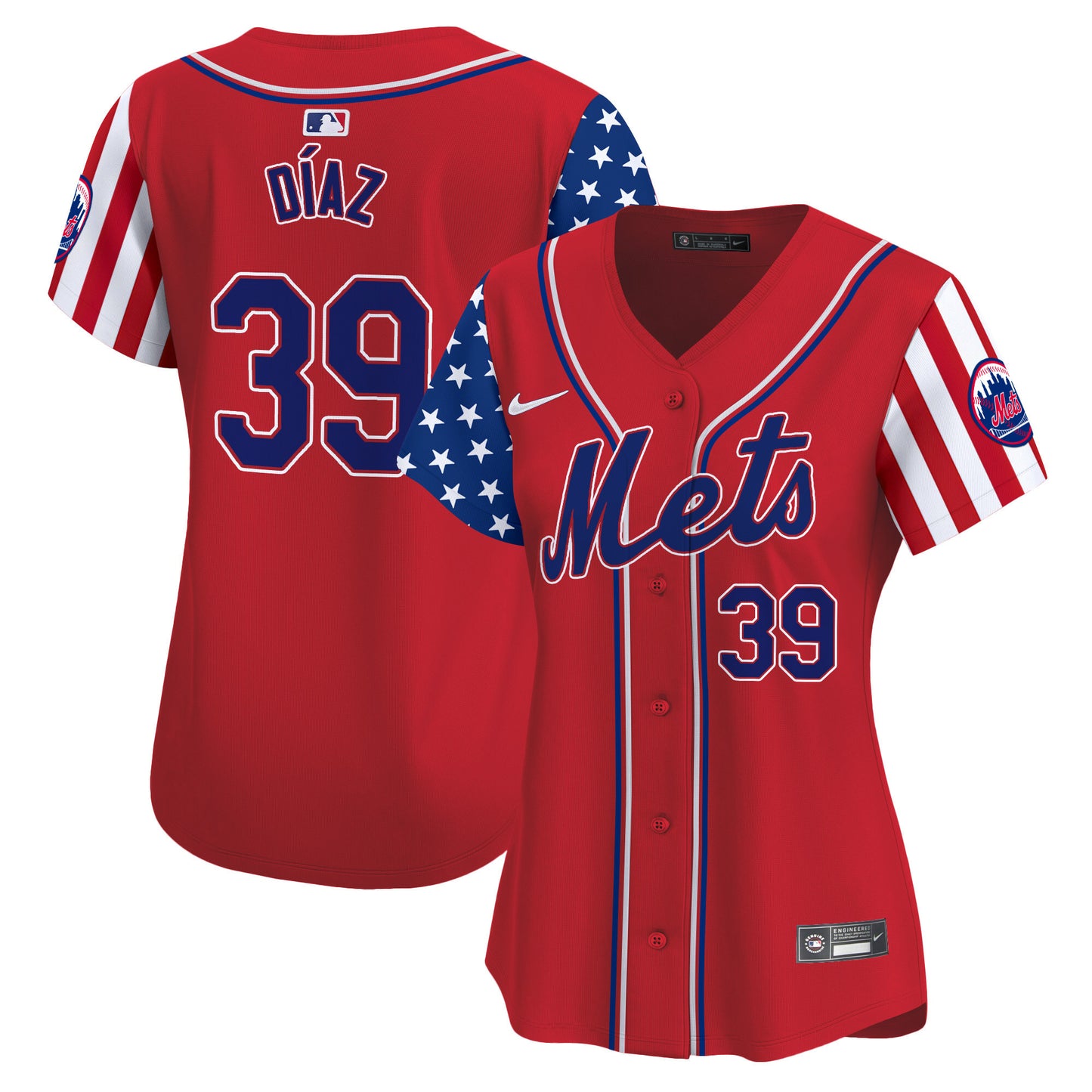 Women's Mets 2024 Independence Day Vapor Premier Limited Jersey - All Stitched