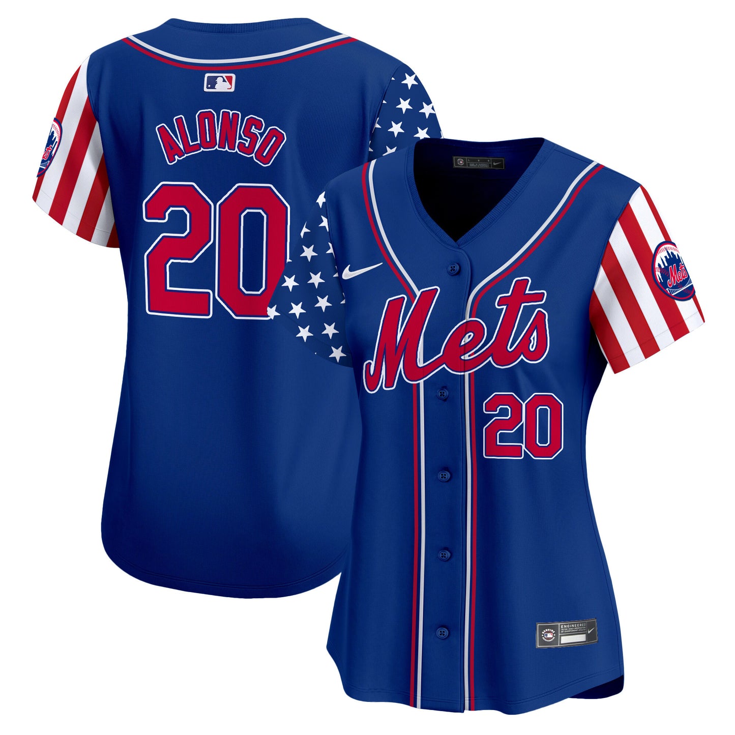 Women's Mets 2024 Independence Day Vapor Premier Limited Jersey - All Stitched