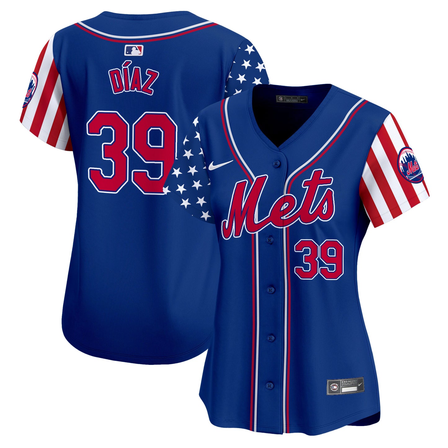 Women's Mets 2024 Independence Day Vapor Premier Limited Jersey - All Stitched