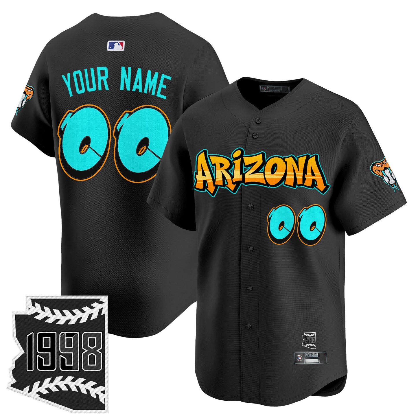 Arizona Diamondbacks 'Graffiti Desert Ink Edition' Vapor Premier Limited Custom Jersey - All Stitched