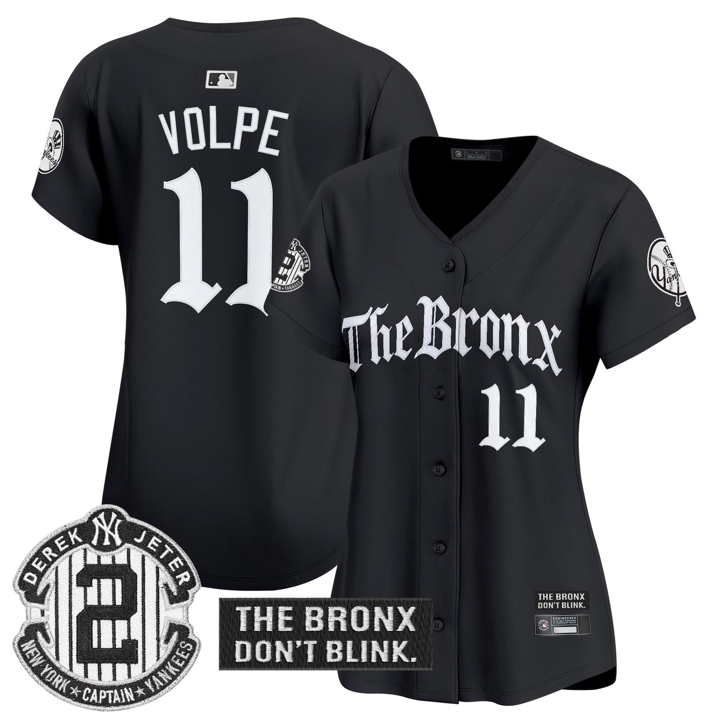 Women's Yankees 'The Bronx - Gothic Ink Drop Edition' Vapor Premier Limited Jersey - All Stitched