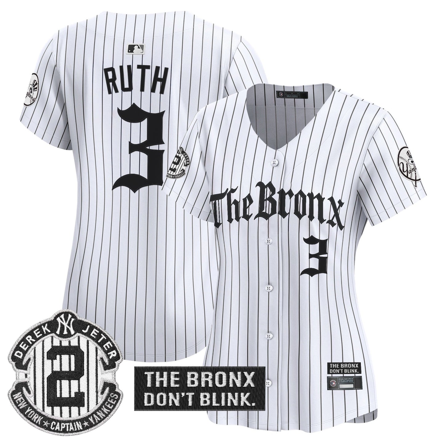 Women's Yankees 'The Bronx - Gothic Ink Drop Edition' Vapor Premier Limited Jersey - All Stitched