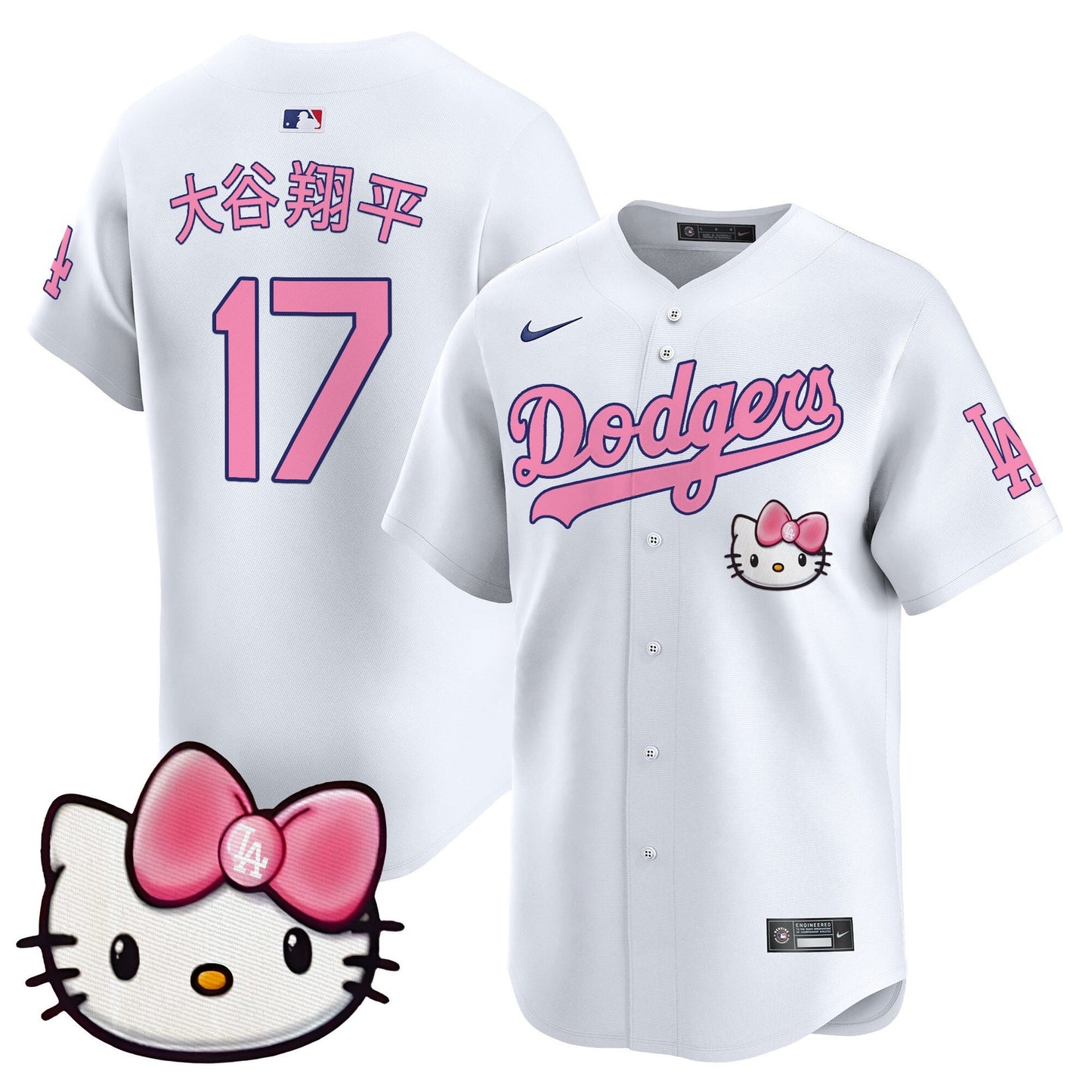 Unisex Dodgers 2025 Hello Kitty Vapor Premier Limited Jersey – All Stitched