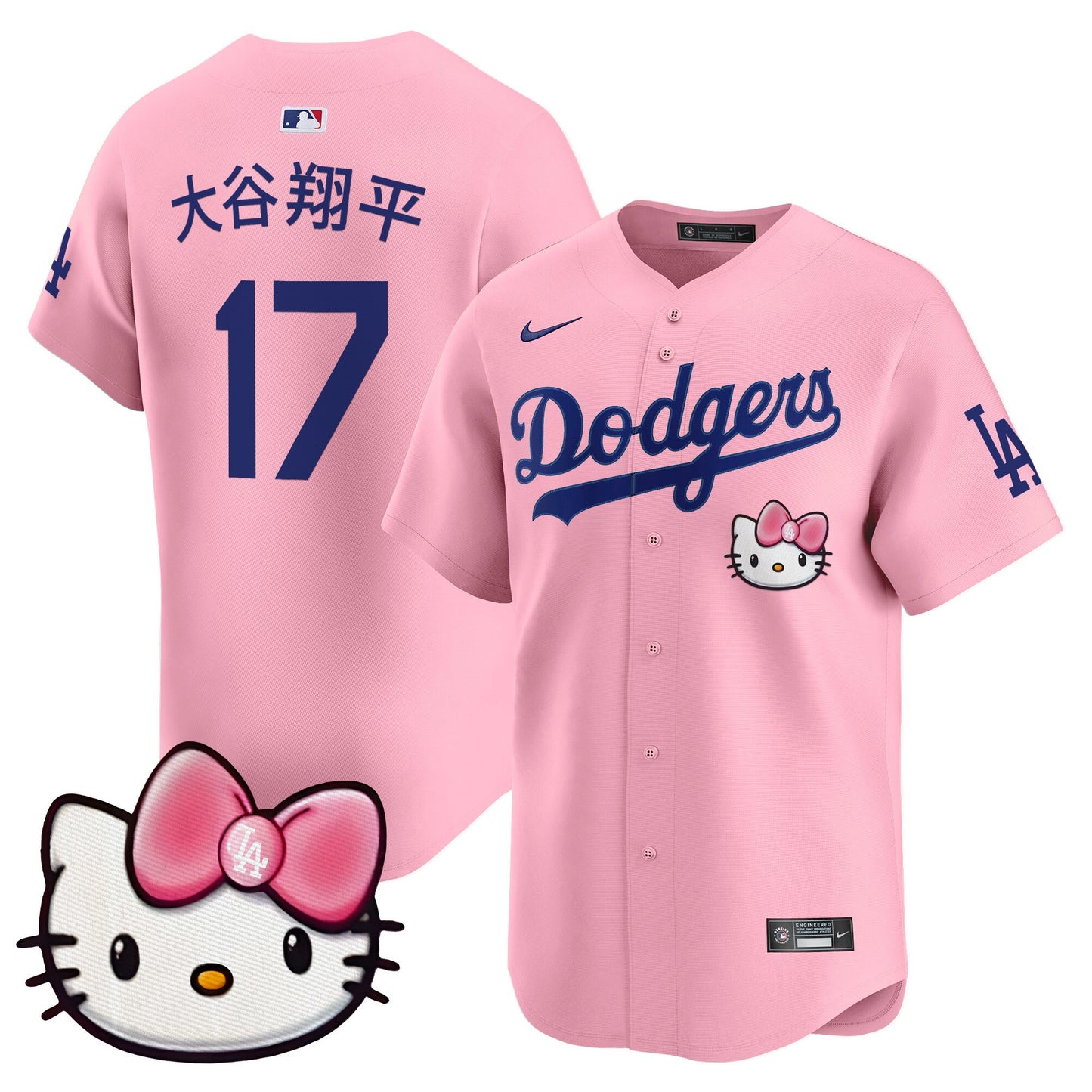 Unisex Dodgers 2025 Hello Kitty Vapor Premier Limited Jersey – All Stitched