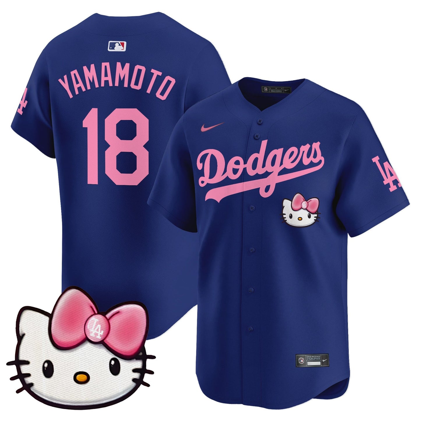 Unisex Dodgers 2025 Hello Kitty Vapor Premier Limited Jersey – All Stitched