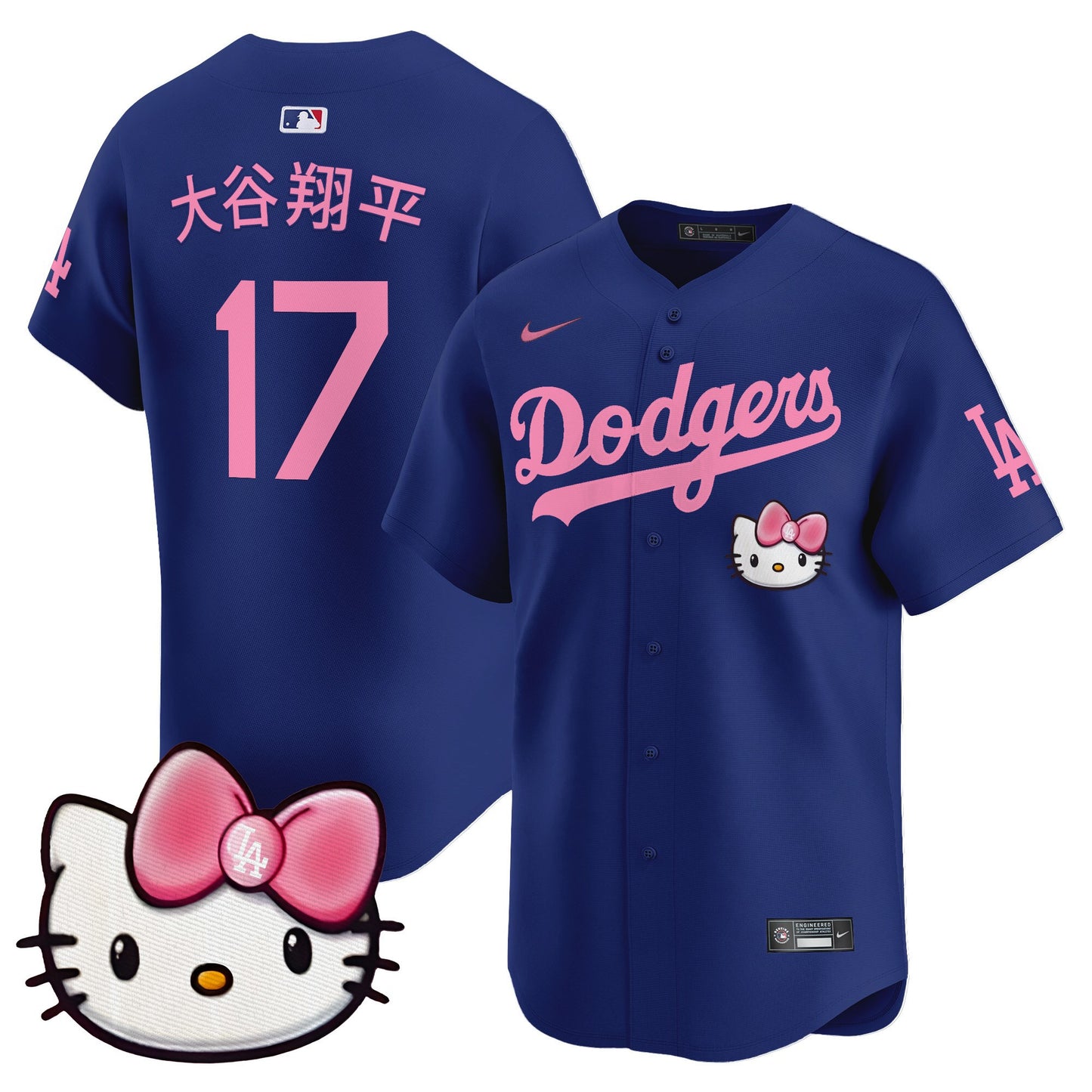 Unisex Dodgers 2025 Hello Kitty Vapor Premier Limited Jersey – All Stitched