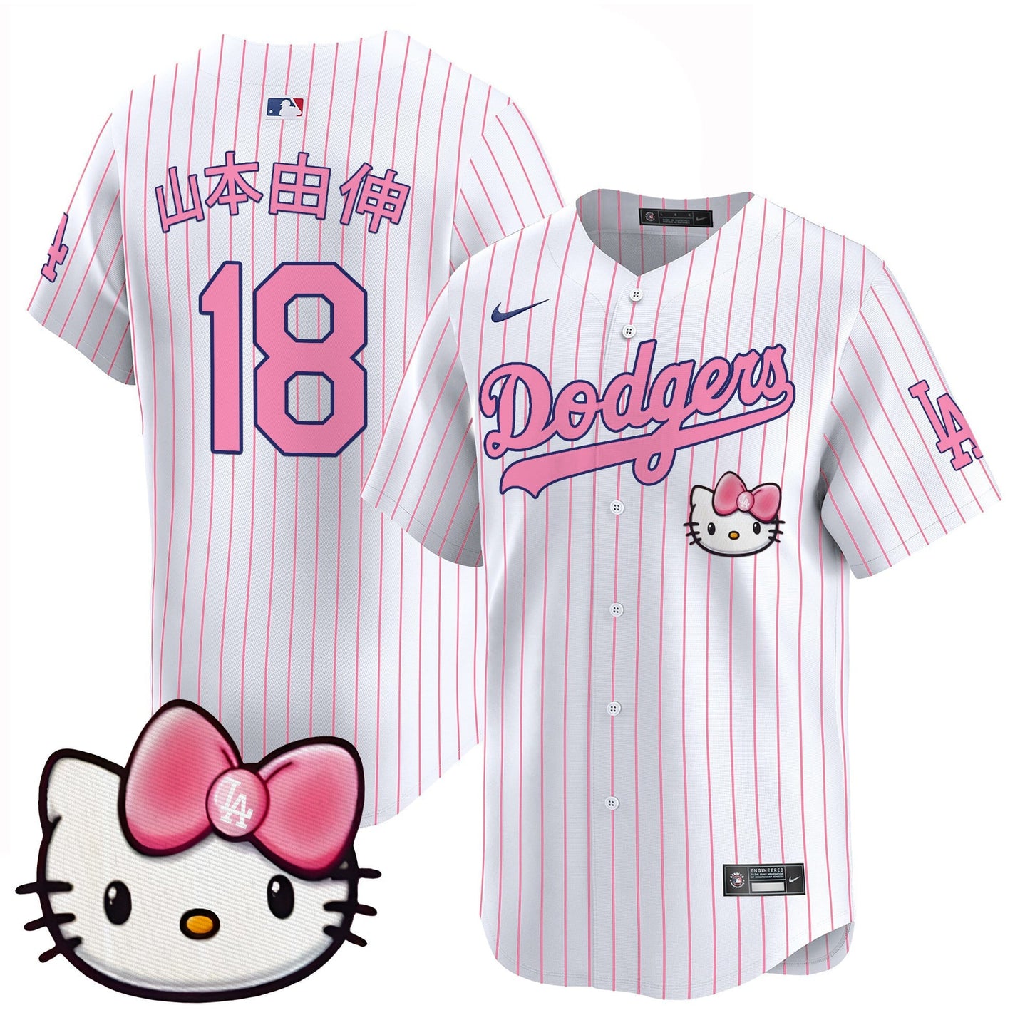 Unisex Dodgers 2025 Hello Kitty Vapor Premier Limited Jersey – All Stitched