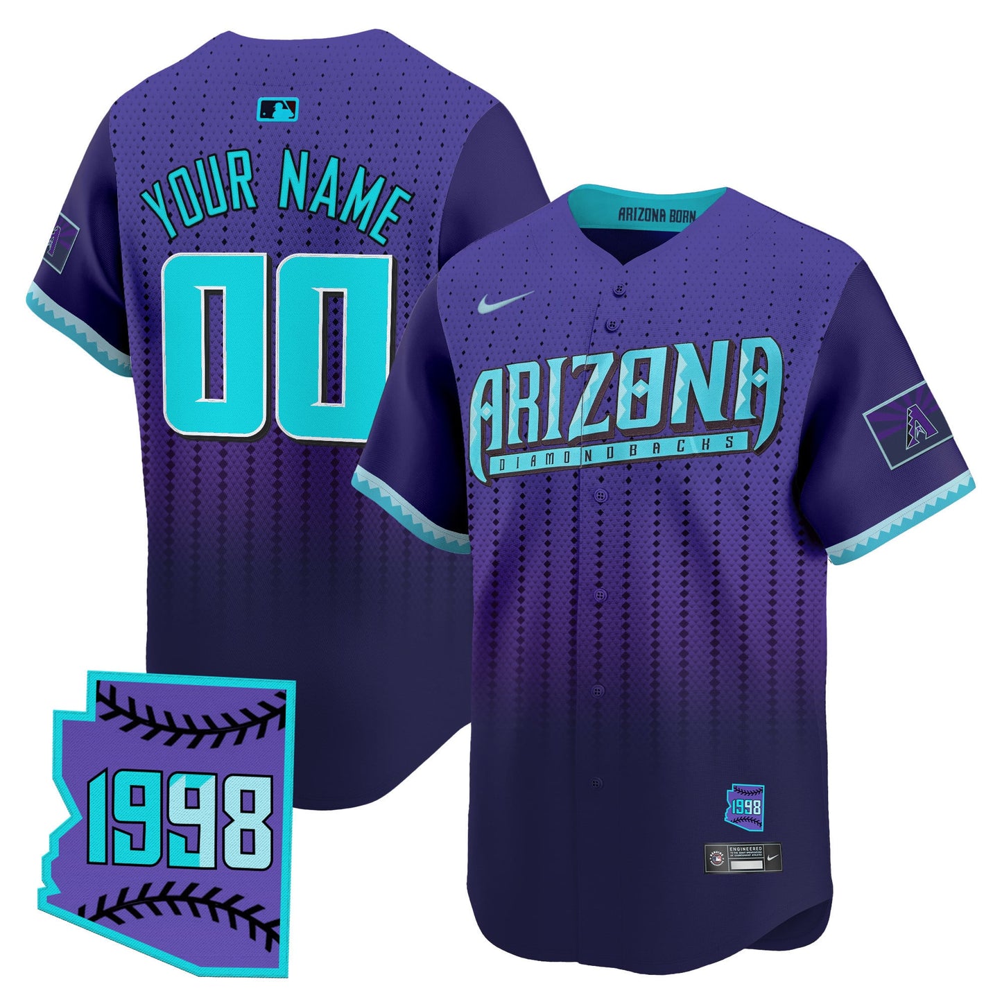 Arizona Diamondbacks 2025 City Connect Vapor Premier Limited Custom Jersey - Stitched