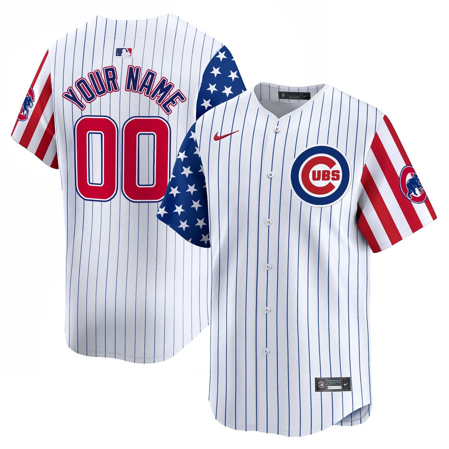 Chicago Cubs 2025 Memorial Day Vapor Premier Limited Custom Jersey - All Stitched