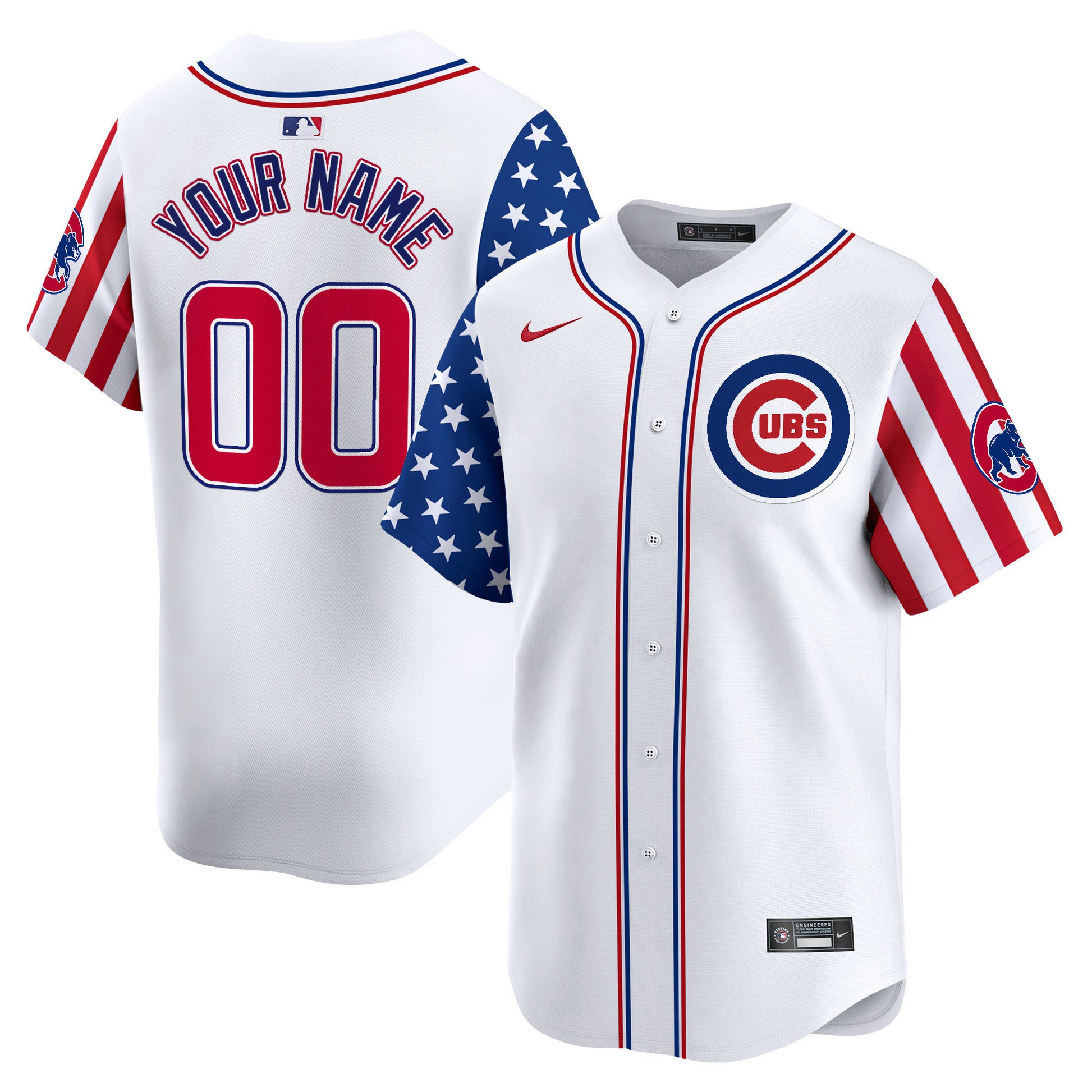 Chicago Cubs 2025 Memorial Day Vapor Premier Limited Custom Jersey - All Stitched