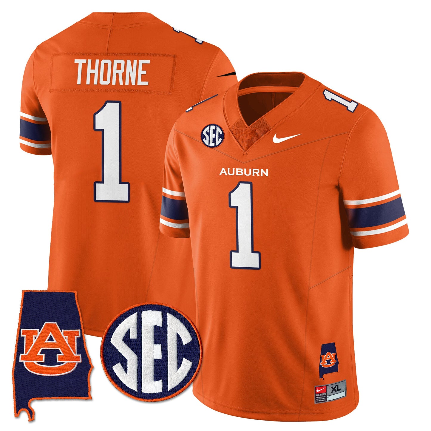 Auburn Tigers Alabama Patch Vapor Limited Jersey - All Stitched