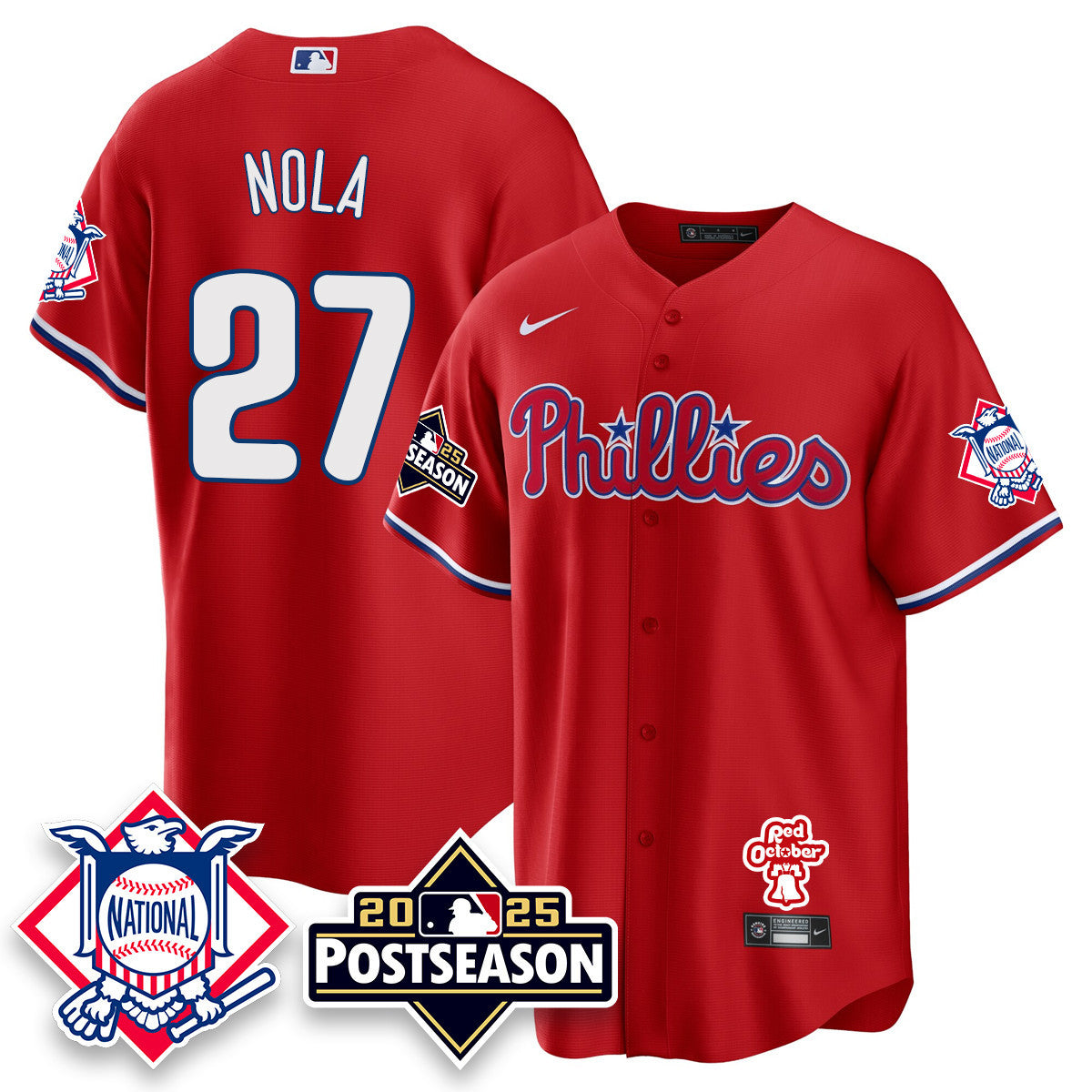 Youth's Philadelphia Phillies 2025 Postseason Jersey - All Stitched