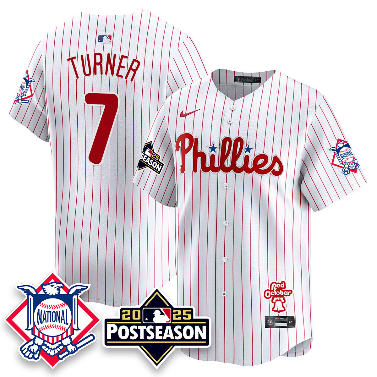 Youth's Philadelphia Phillies 2025 Postseason Jersey - All Stitched