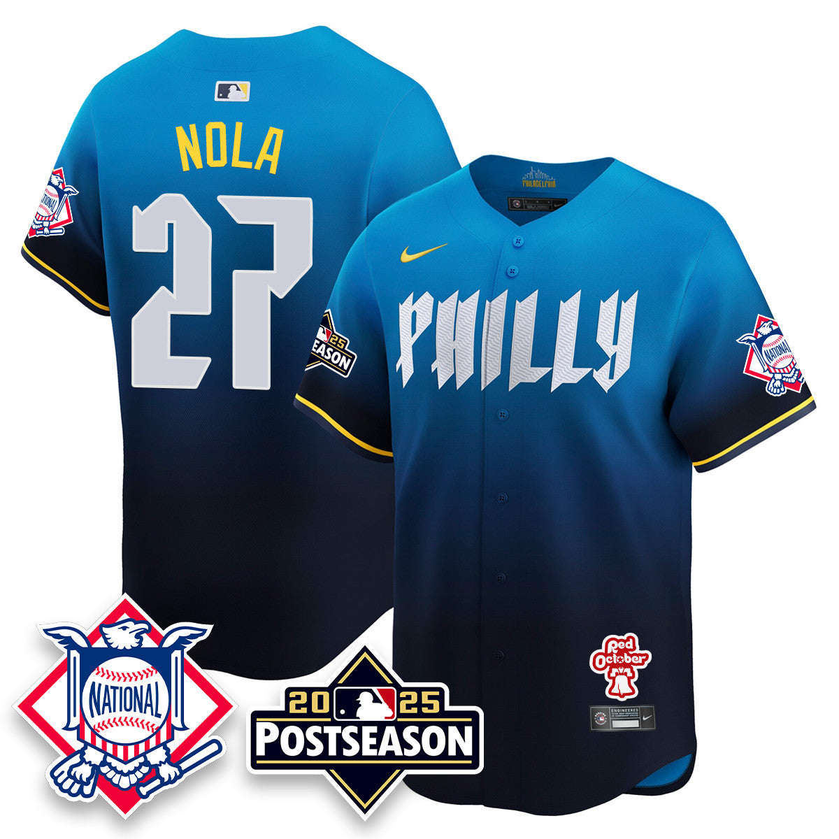 Youth's Philadelphia Phillies 2025 Postseason Jersey - All Stitched