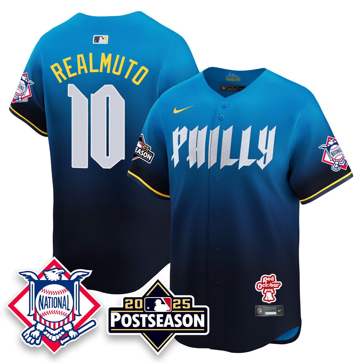 Youth's Philadelphia Phillies 2025 Postseason Jersey - All Stitched