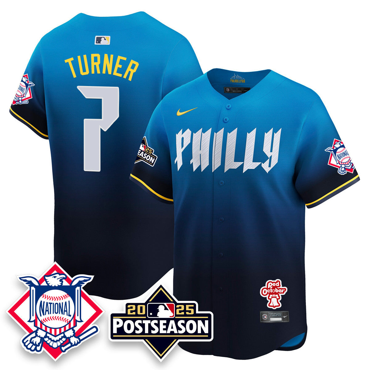 Youth's Philadelphia Phillies 2025 Postseason Jersey - All Stitched
