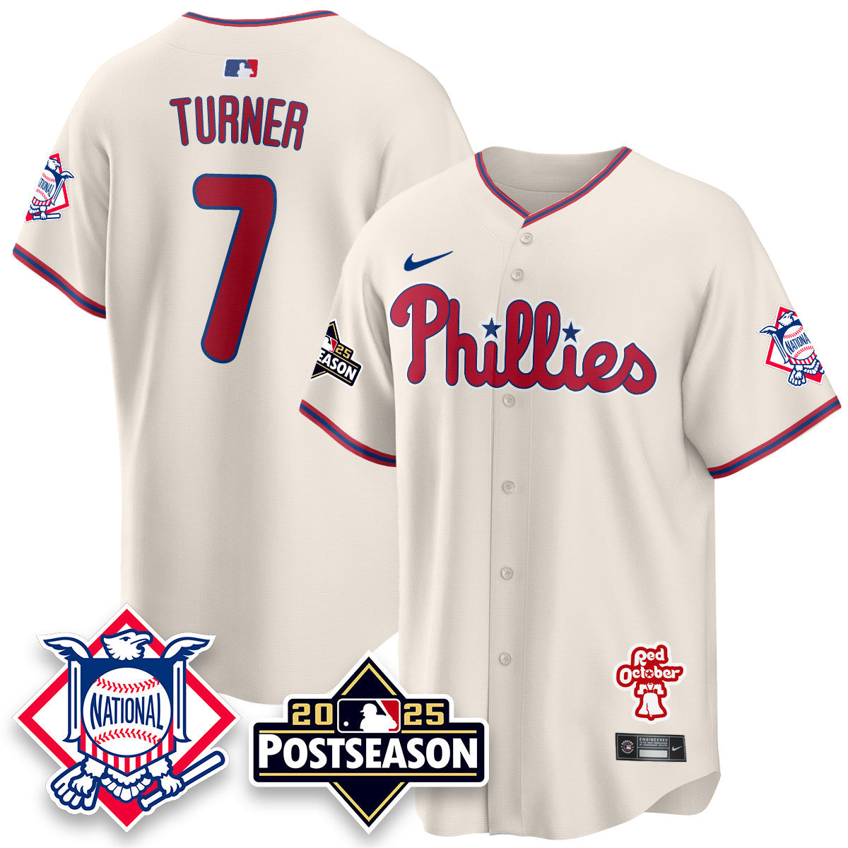 Youth's Philadelphia Phillies 2025 Postseason Jersey - All Stitched