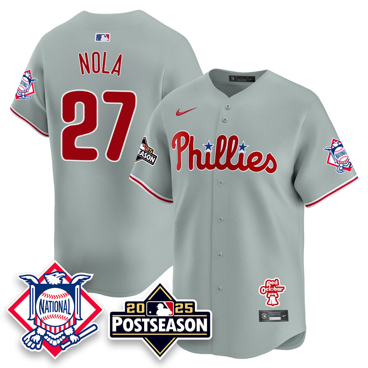 Youth's Philadelphia Phillies 2025 Postseason Jersey - All Stitched