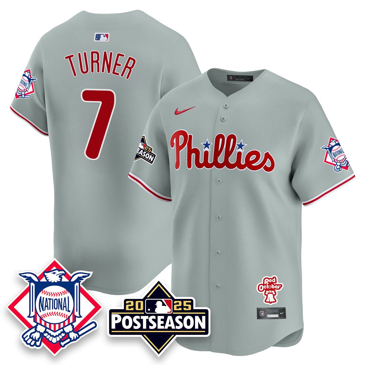 Youth's Philadelphia Phillies 2025 Postseason Jersey - All Stitched